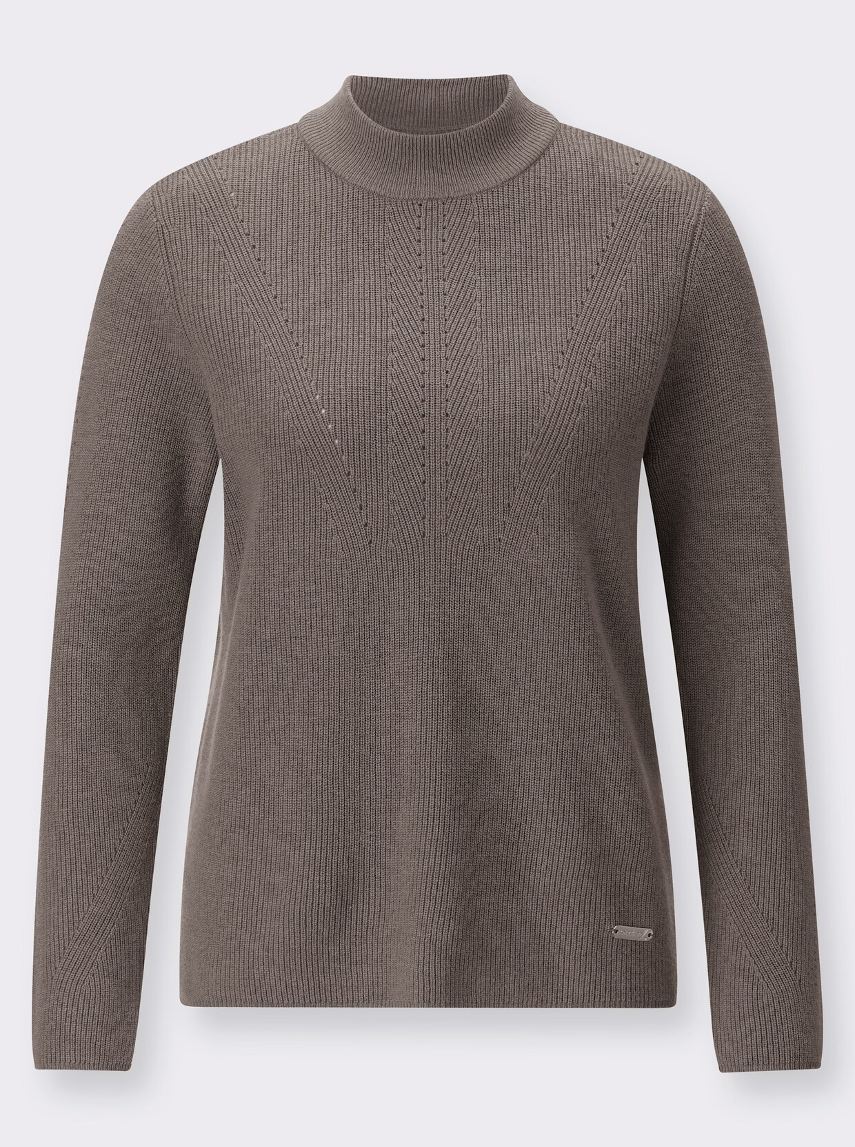 Stehkragenpullover - taupe