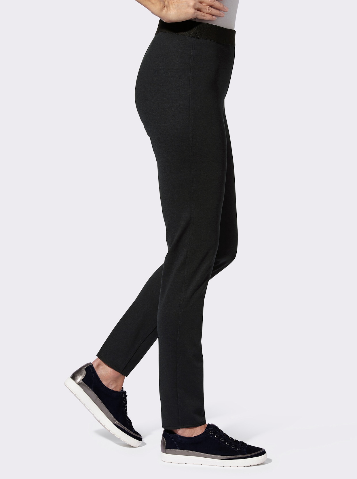Stehmann Comfort line Broek - zwart/grijs geprint