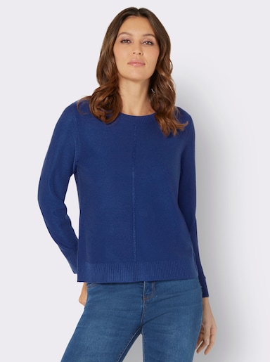 Langarm-Pullover - royalblau