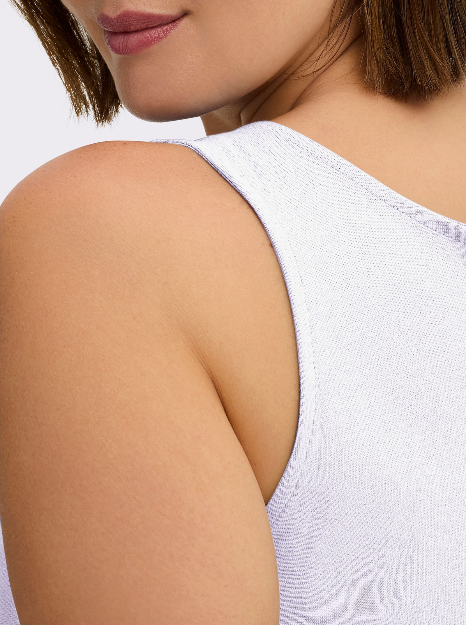 wäschepur Achseltop extralang - weiß