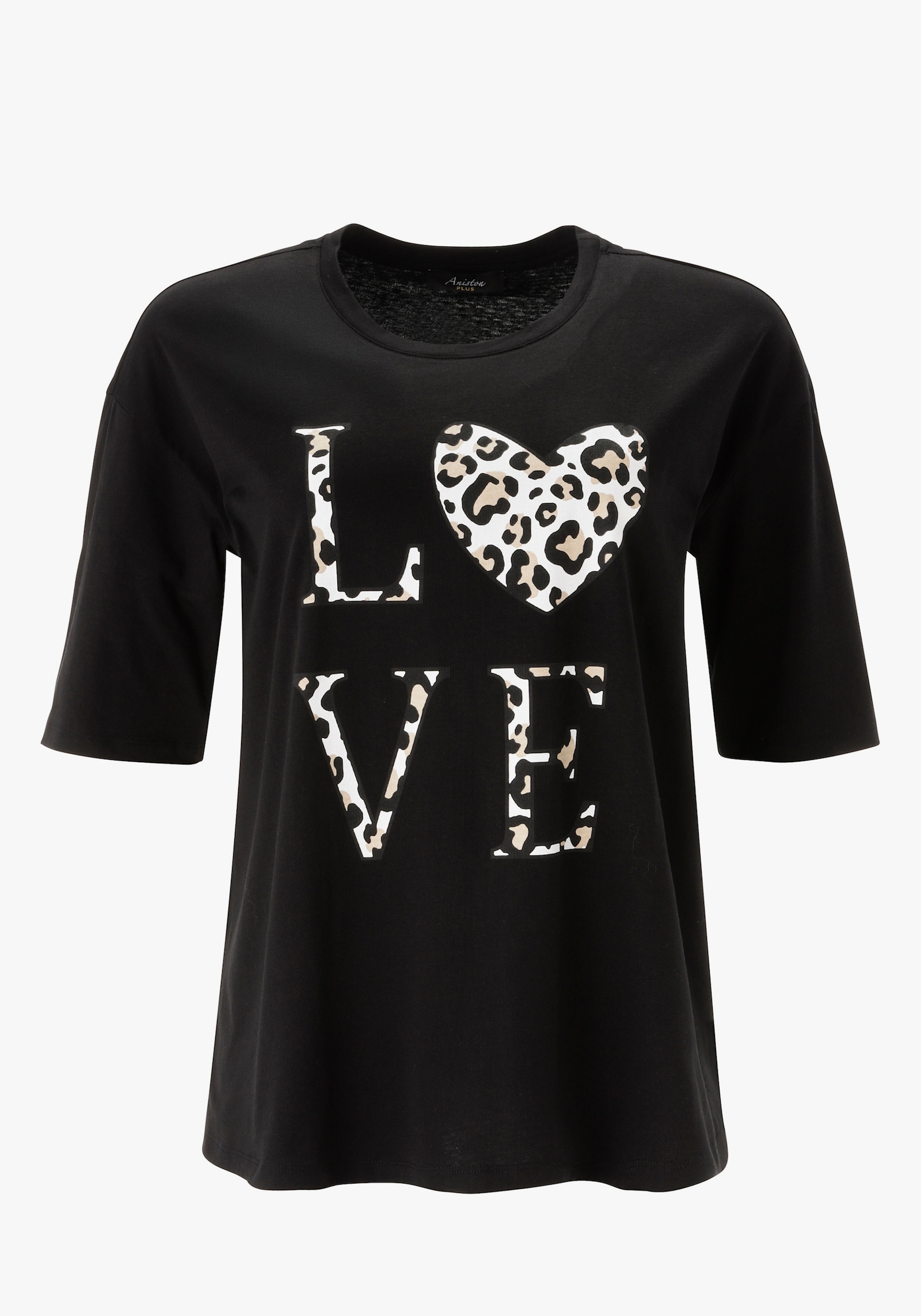Aniston PLUS Kurzarmshirt - schwarz