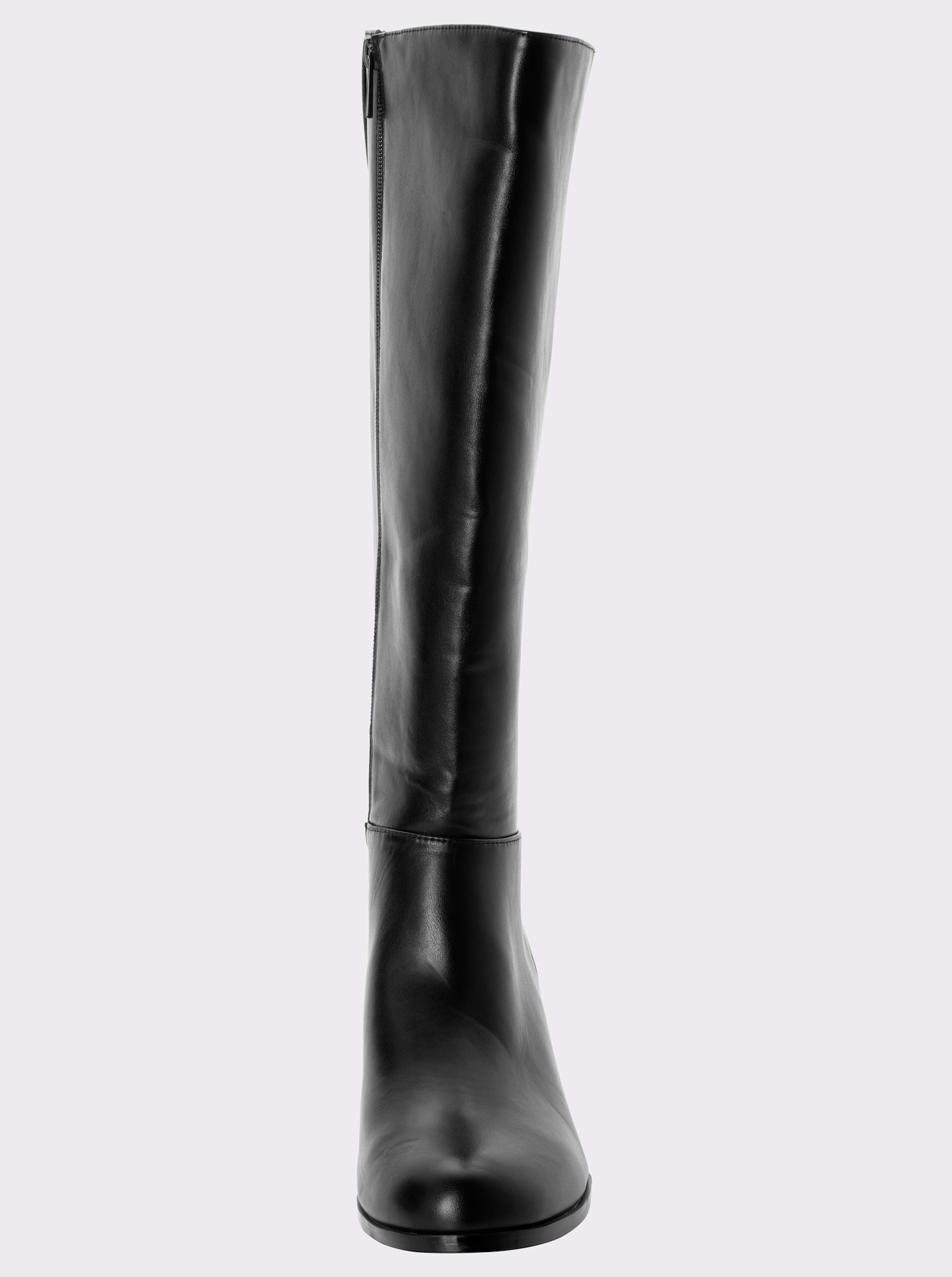sheego Weitschaftstiefel mit Stretcheinsatz - schwarz