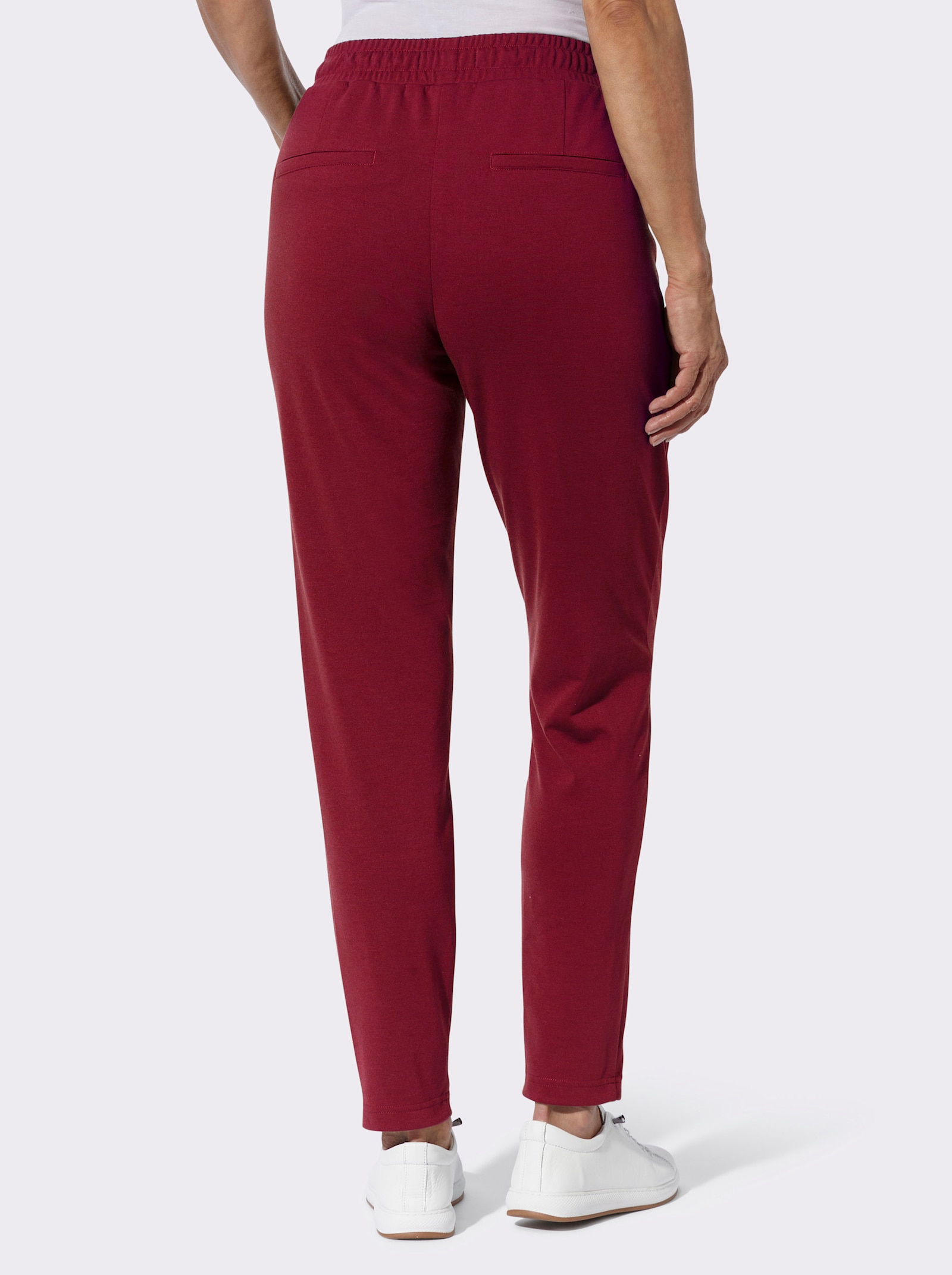  Jogg Pants mit Reißverschluss-Taschen - dunkelrot