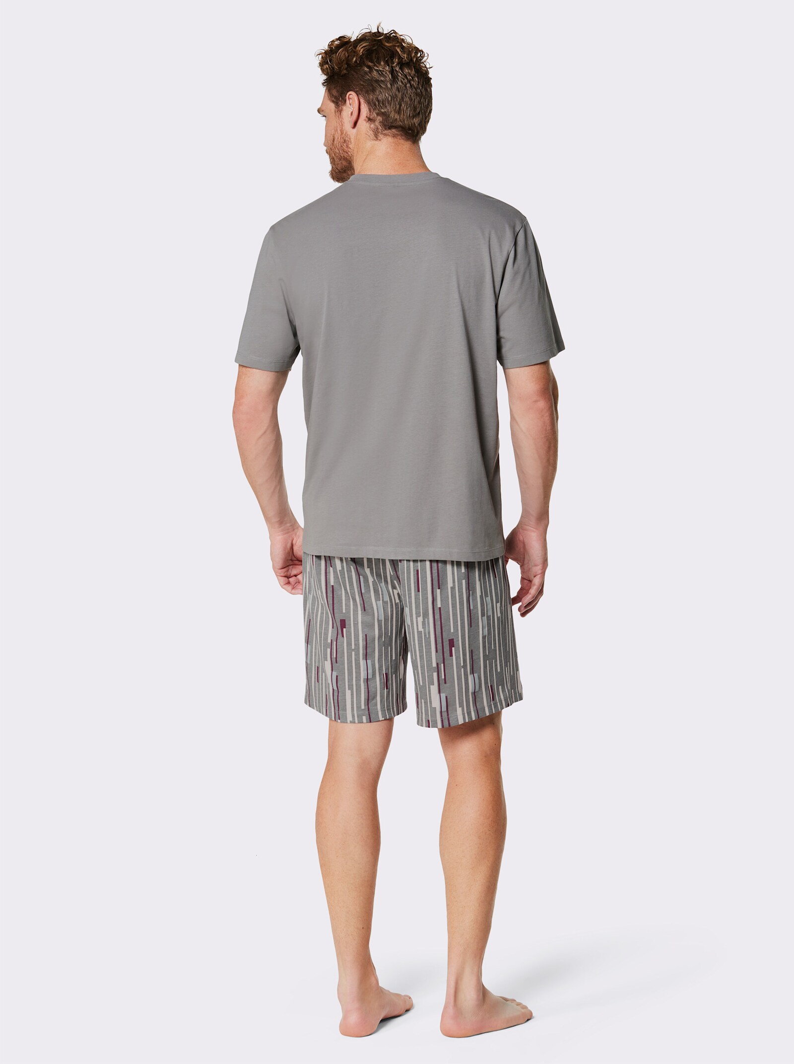 wäschepur men Krátká pyžama - námořnická modrá + šedá