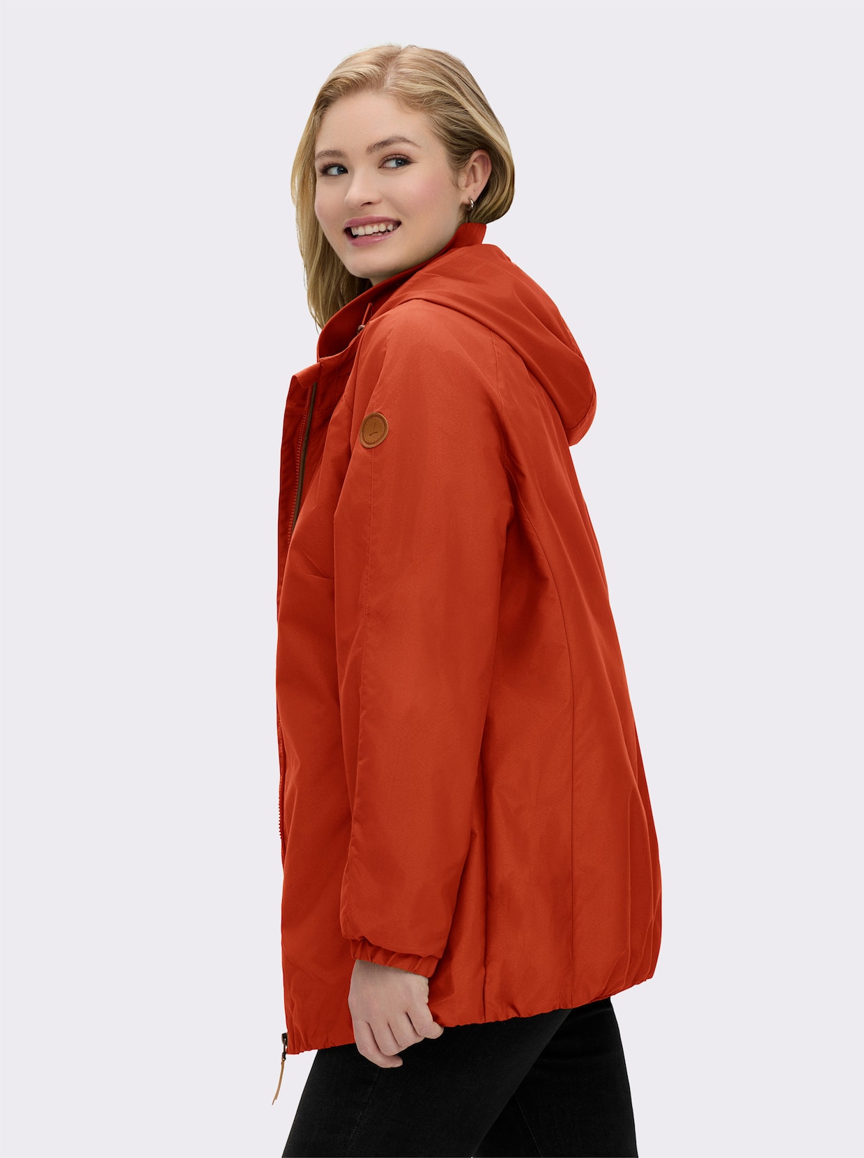 Übergangsjacke in Microfaser-Qualität - rostrot