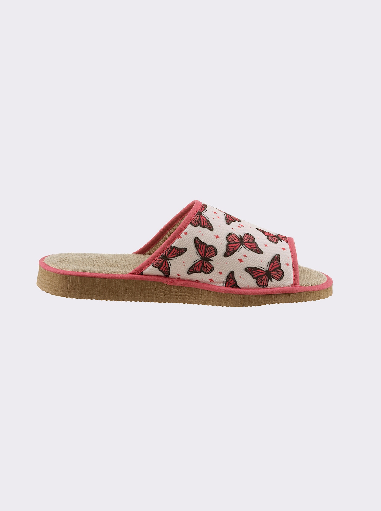 Slippers - fuchsia geprint