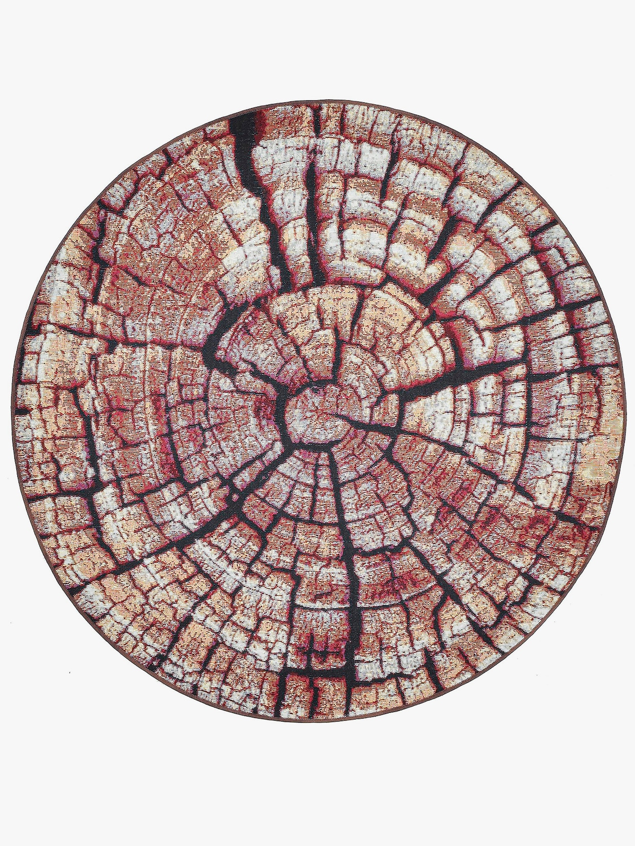 Theko Teppich - braun-gemustert