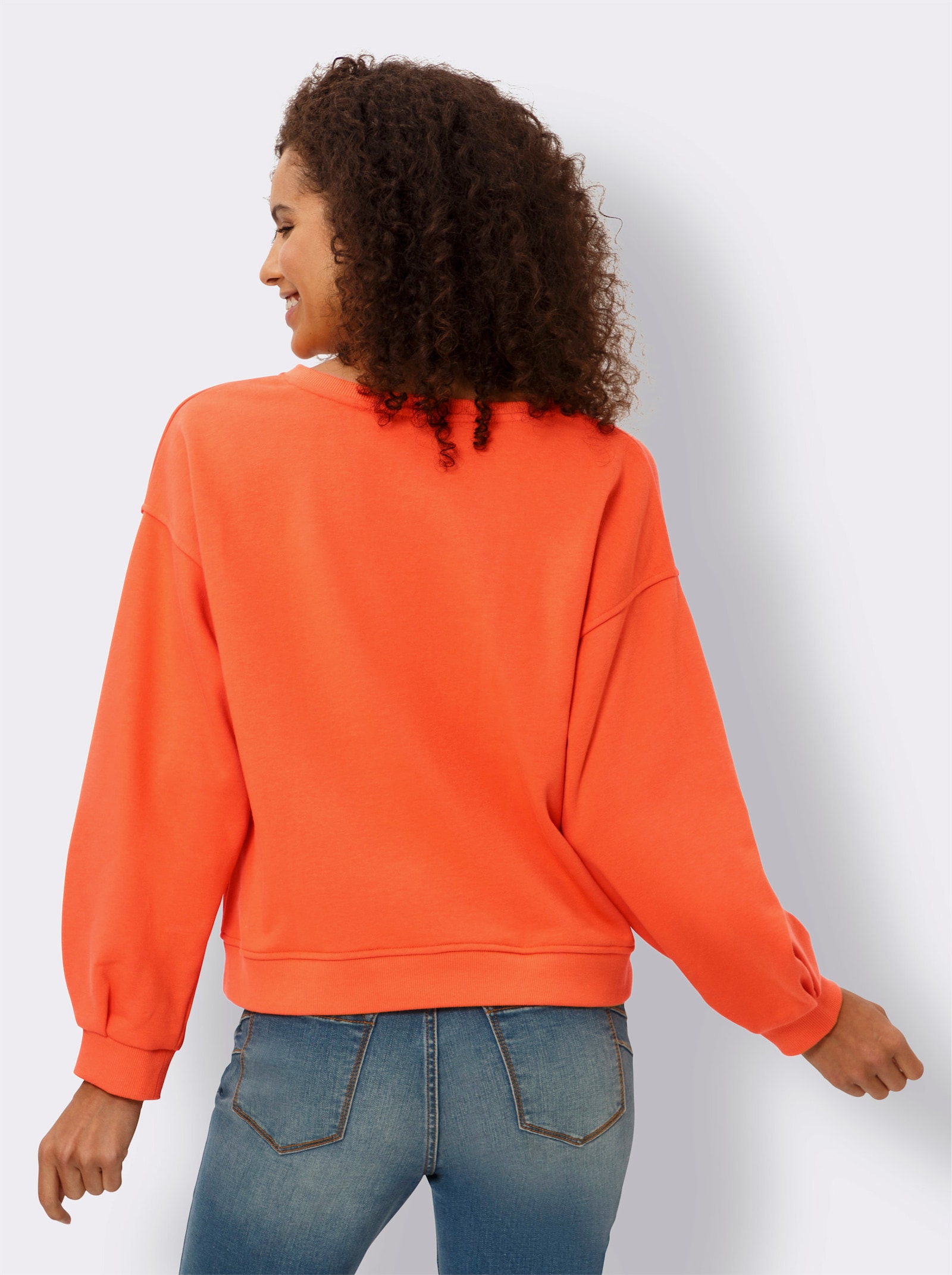 heine Sweatshirt mit Ballonärmeln - orange