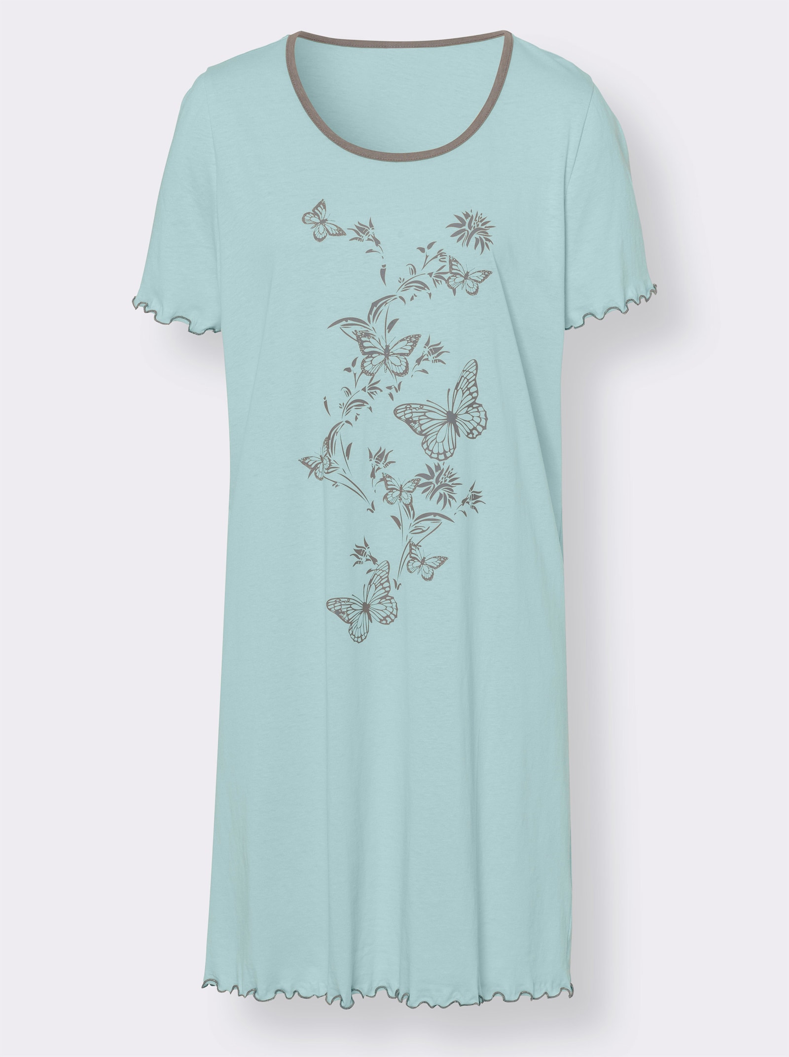 Nachthemd mit Schmetterlings-Druck - mint