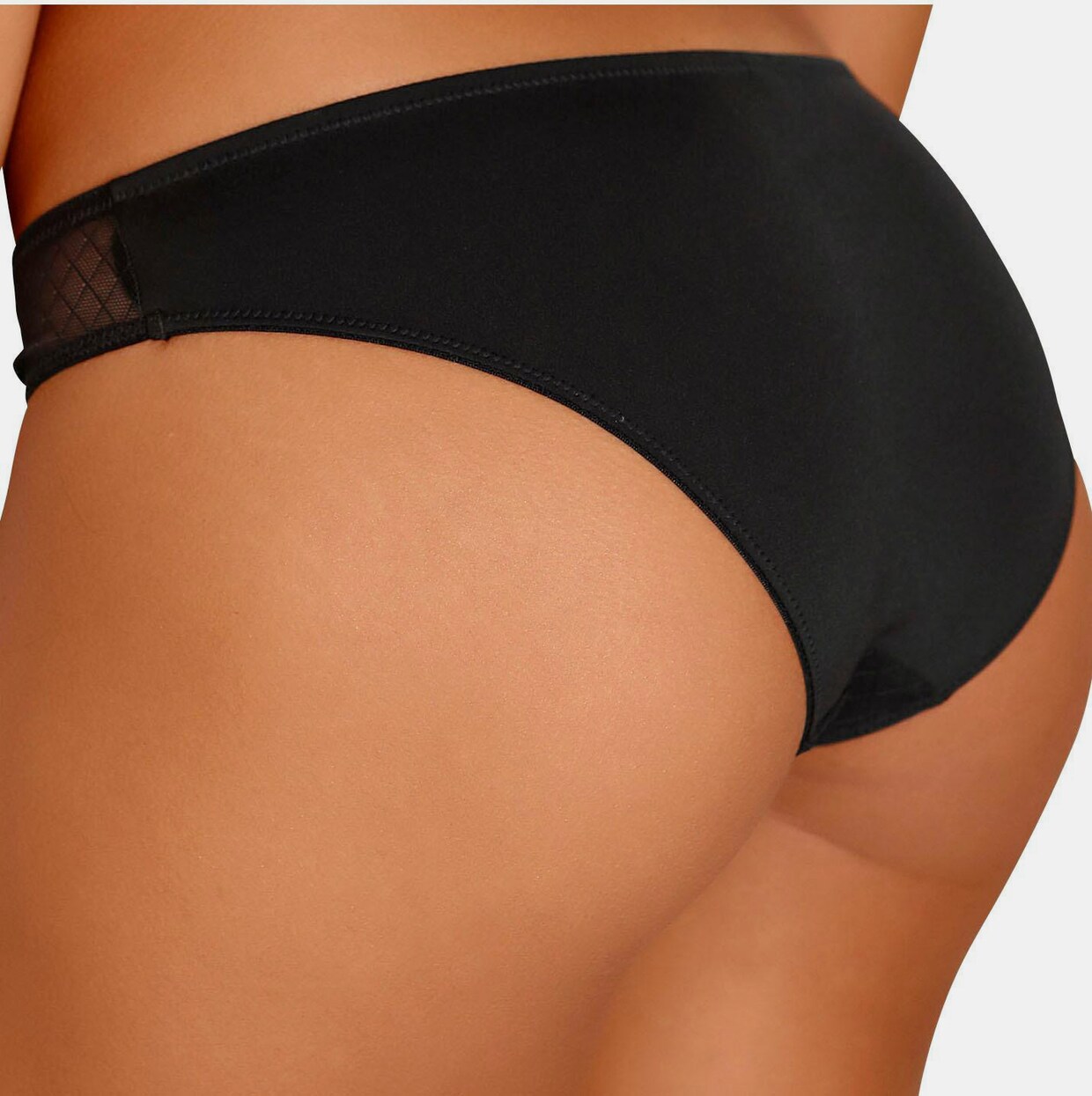 LASCANA Slip - schwarz-toffee