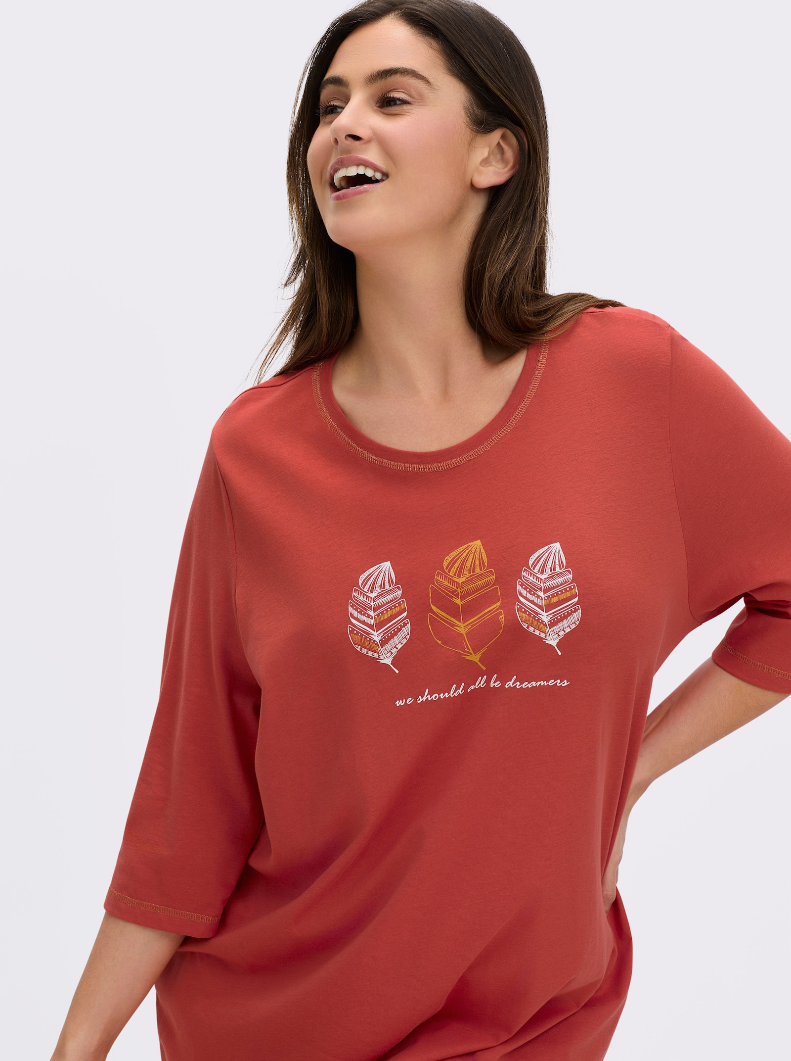 wäschepur Sleepshirts mit glänzendem Druck vorne - marine + terra