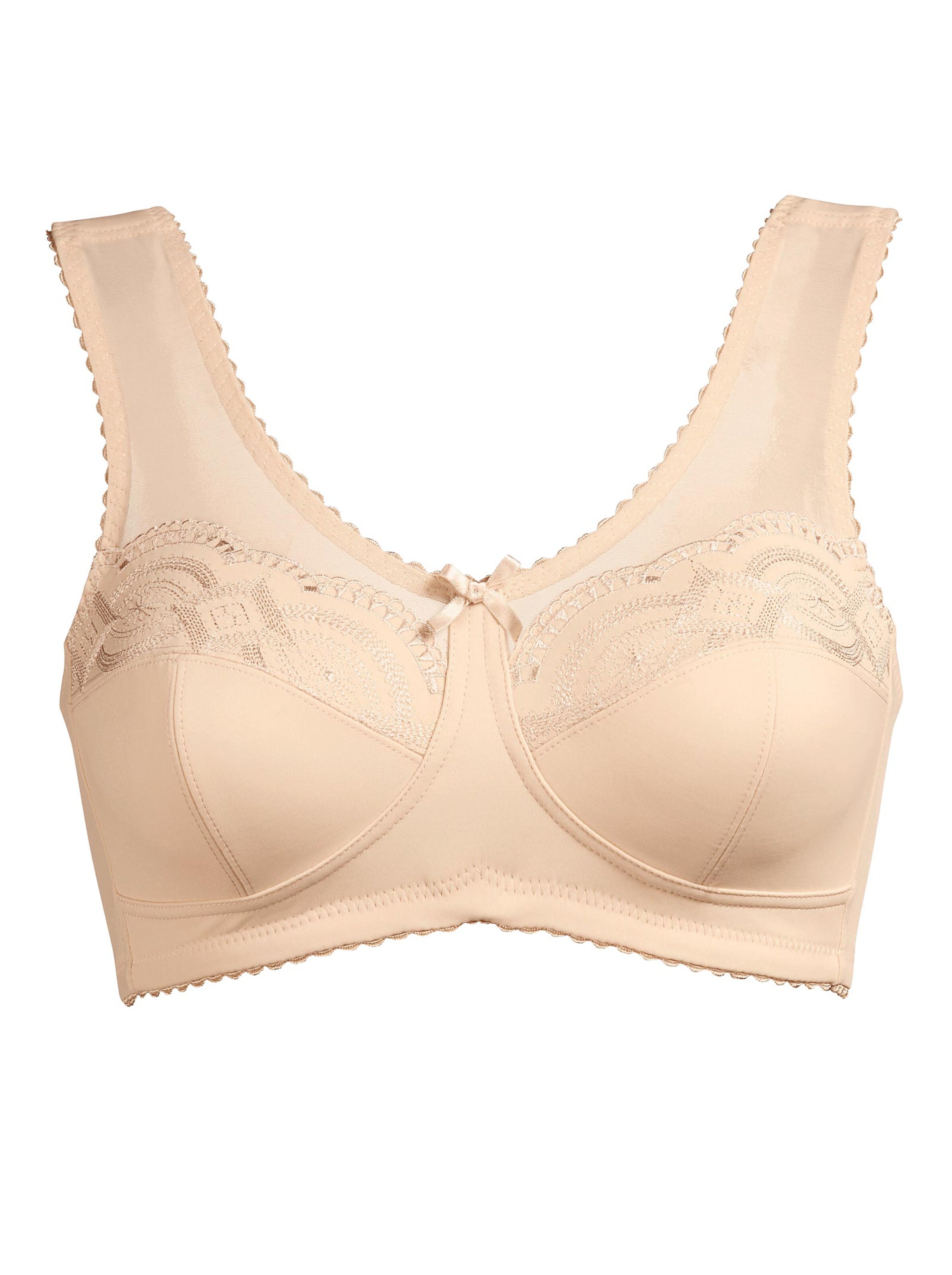 wäschepur Entlastungs-BH ohne Bügel - weiß + puder