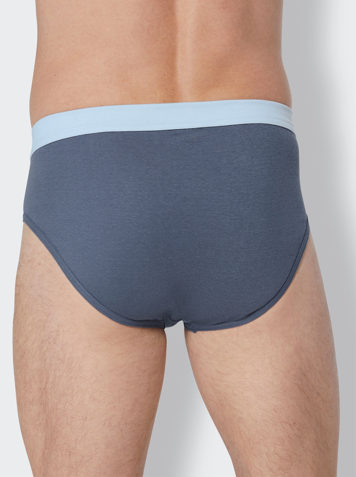 wäschepur men Slip - hellblau + rauchblau