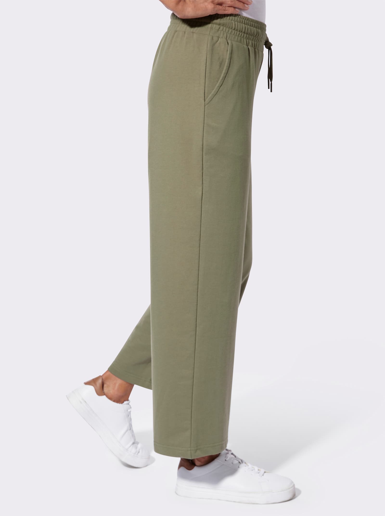 Sweathose mit Rundum-Dehnbund - khaki