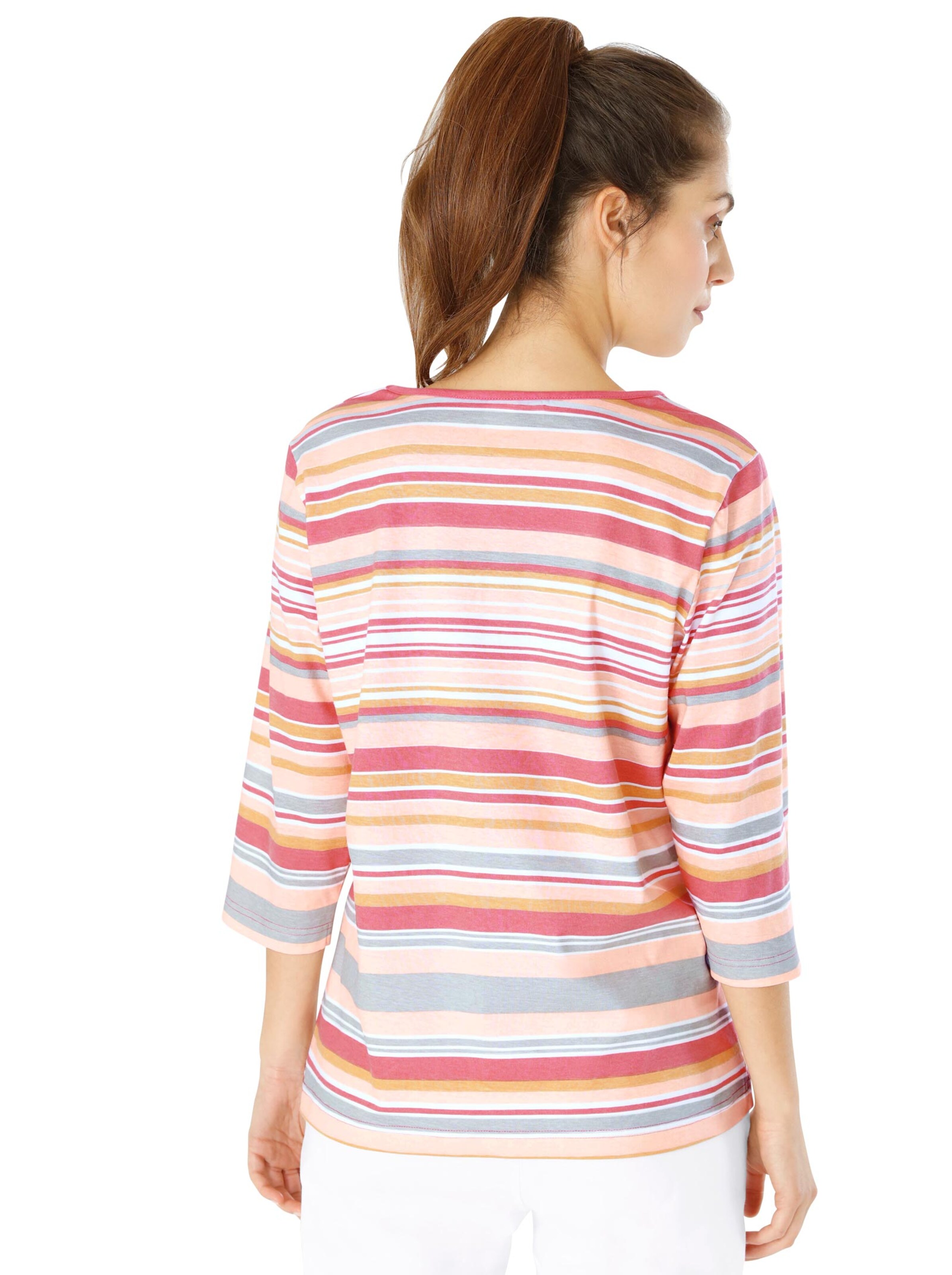 Freizeitshirt - rosé-geringelt