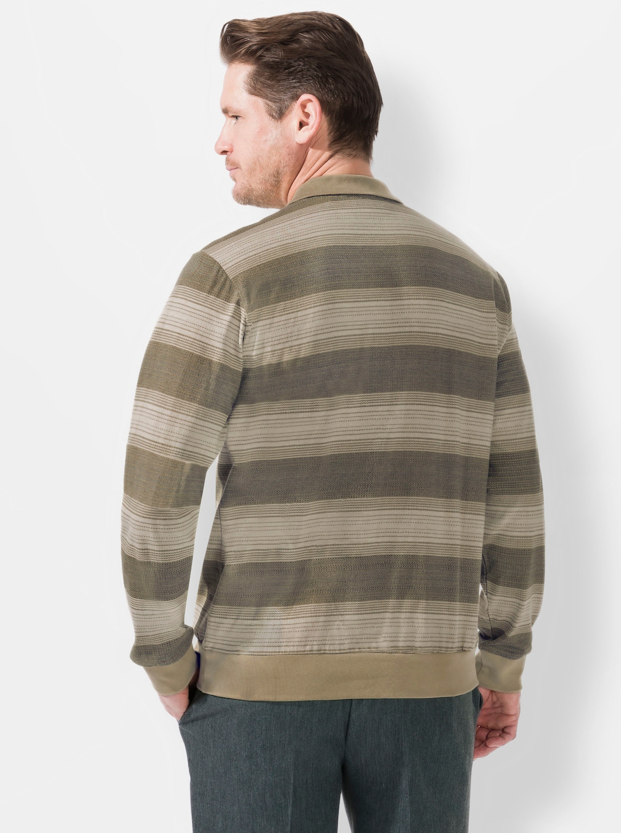 Marco Donati Longsleeve - beige gestreept