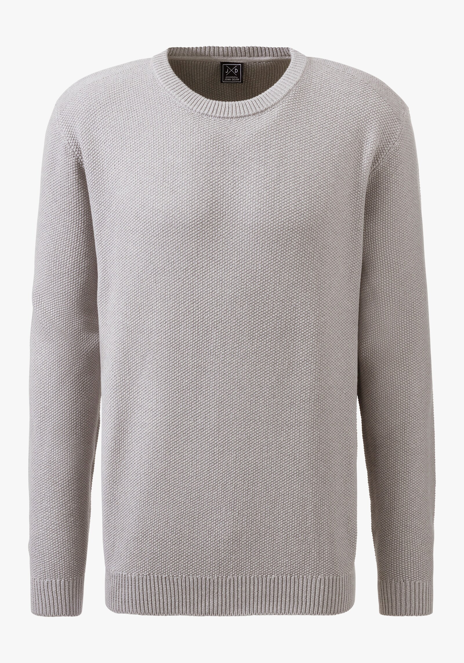 John Devin Gebreide pullover - lichtgrijs