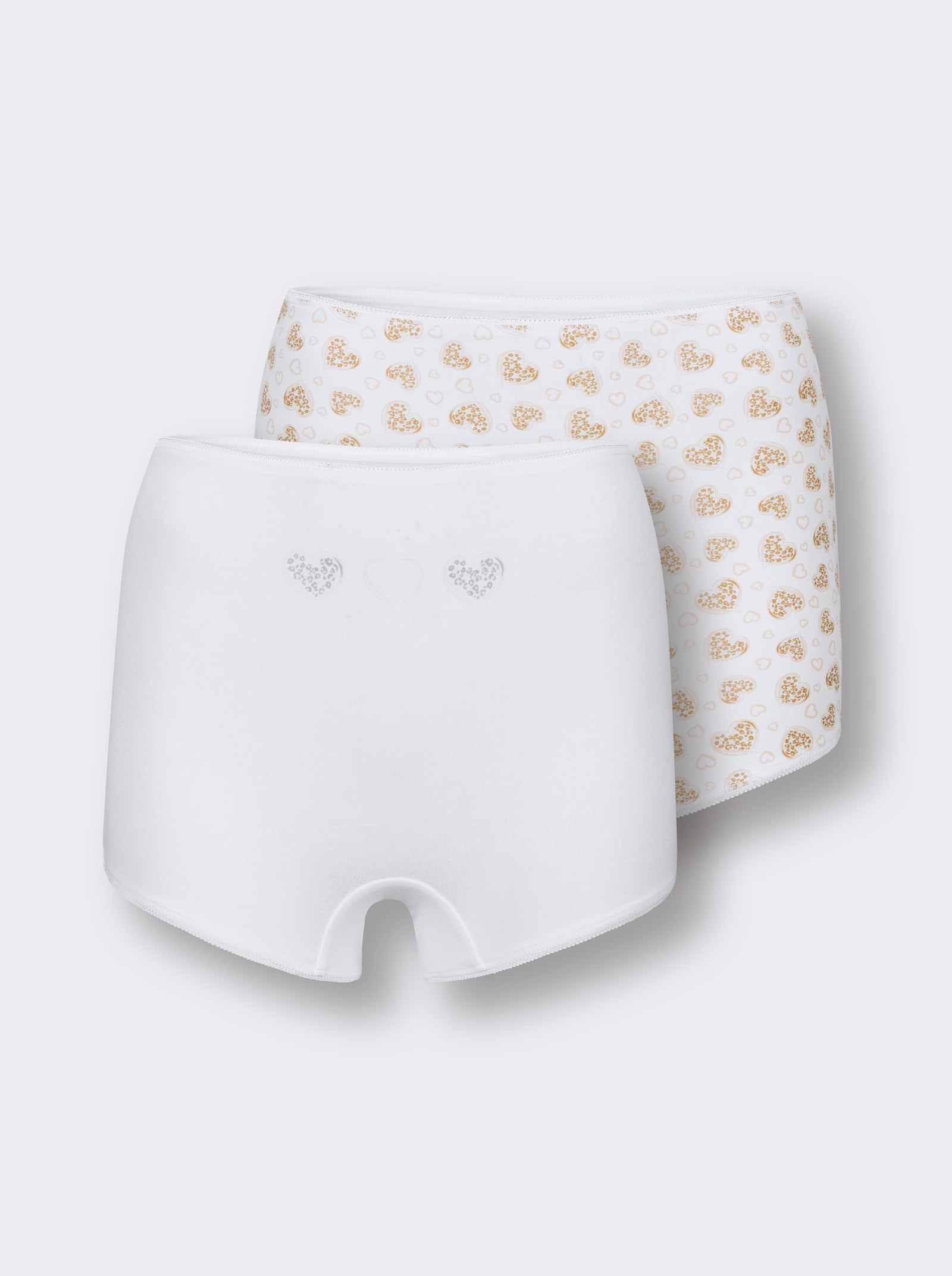 wäschepur Panty im 4er-Pack - weiß-bedruckt + weiß
