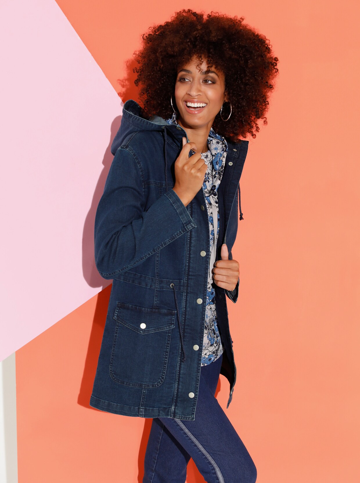Jeansjacka - blue-stone-washed