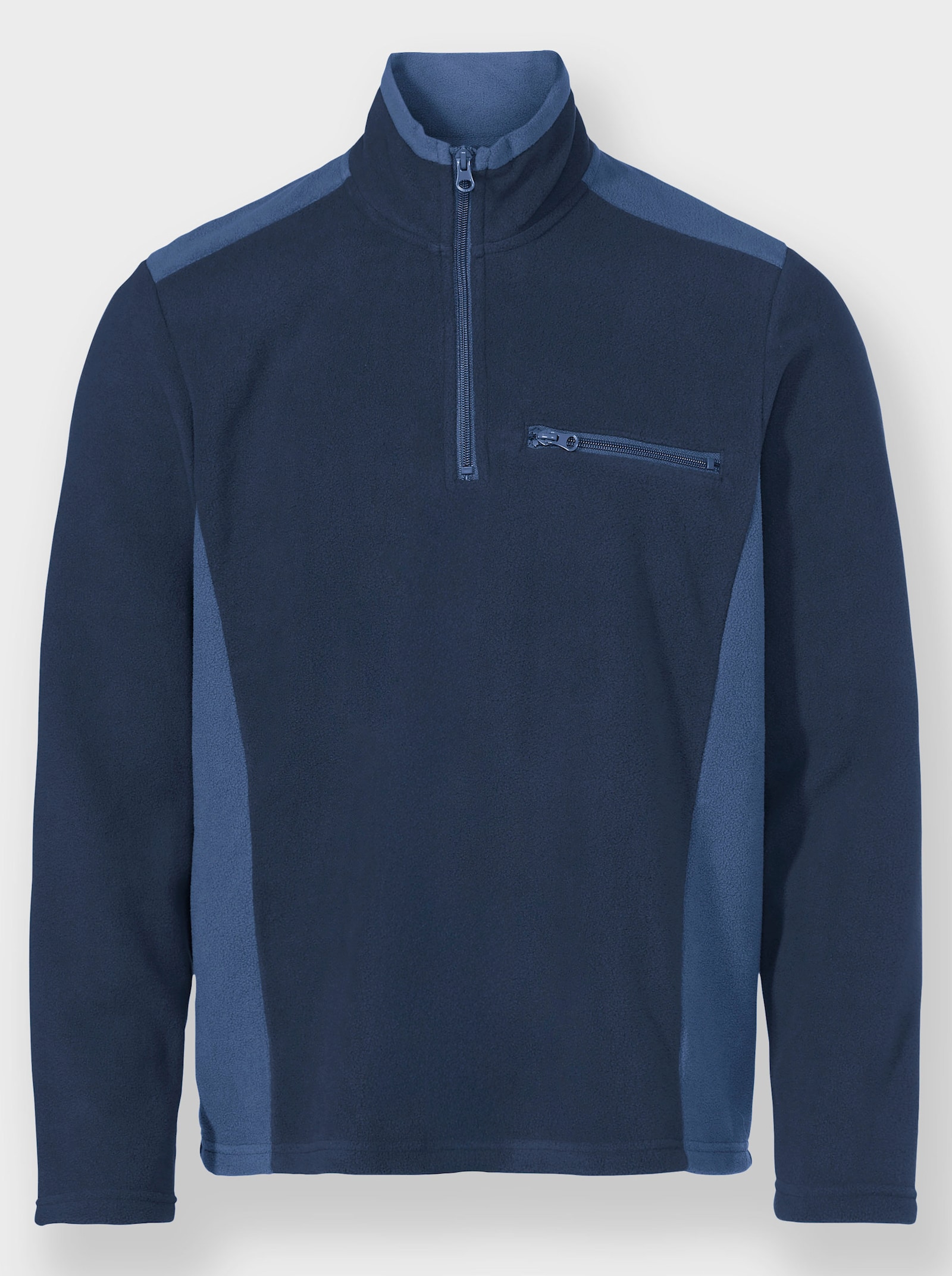 Catamaran Fleeceshirt mit Reißverschluss-Brusttasche - dunkelblau