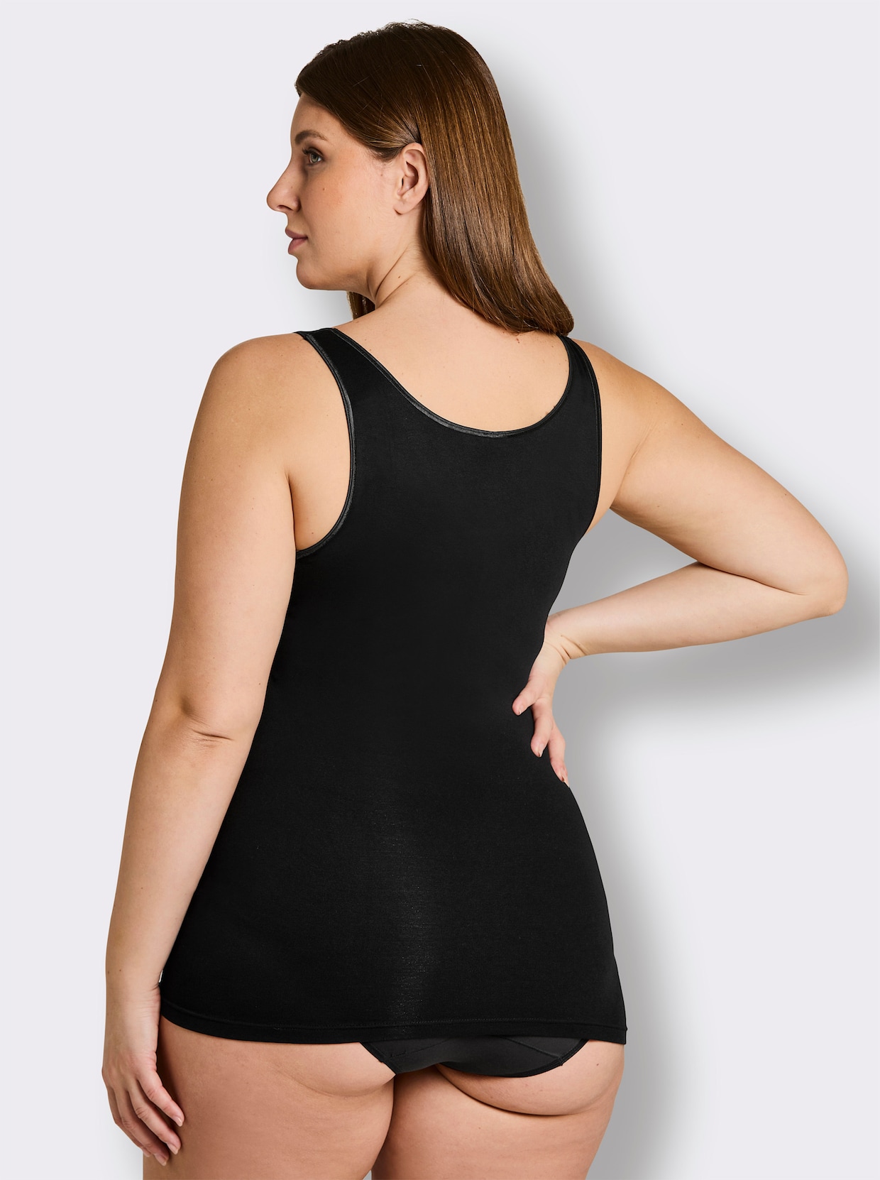 wäschepur Achselhemd in Modal-Qualität - schwarz