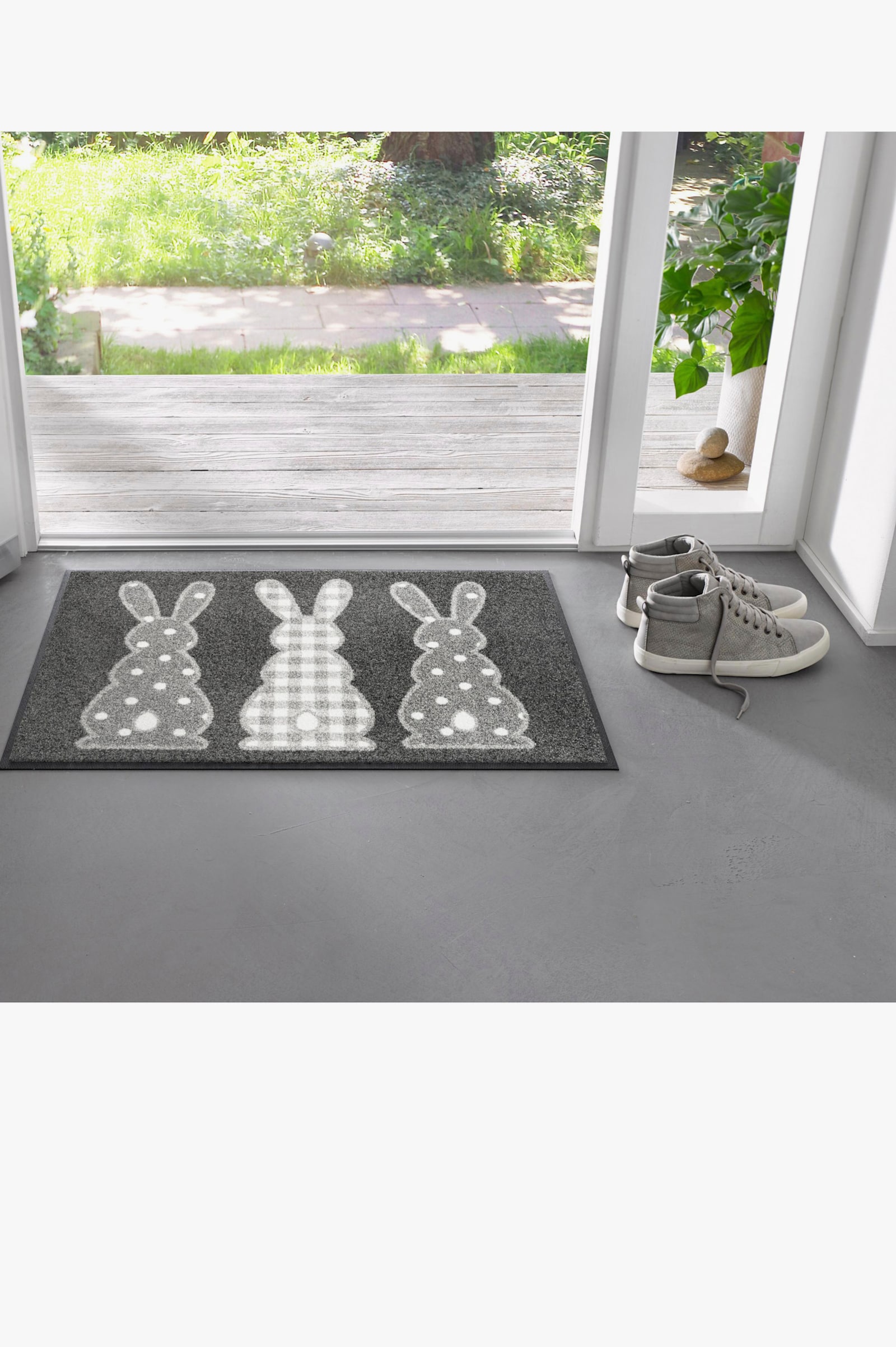 wash+dry by Kleen-Tex Fußmatte - grau-ecru