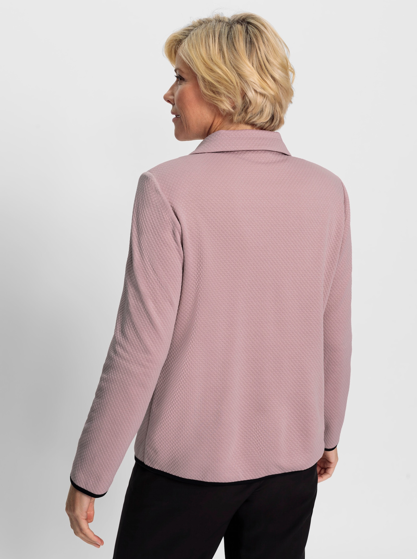 Jerseyblazer in strukturierter Qualität - mauve