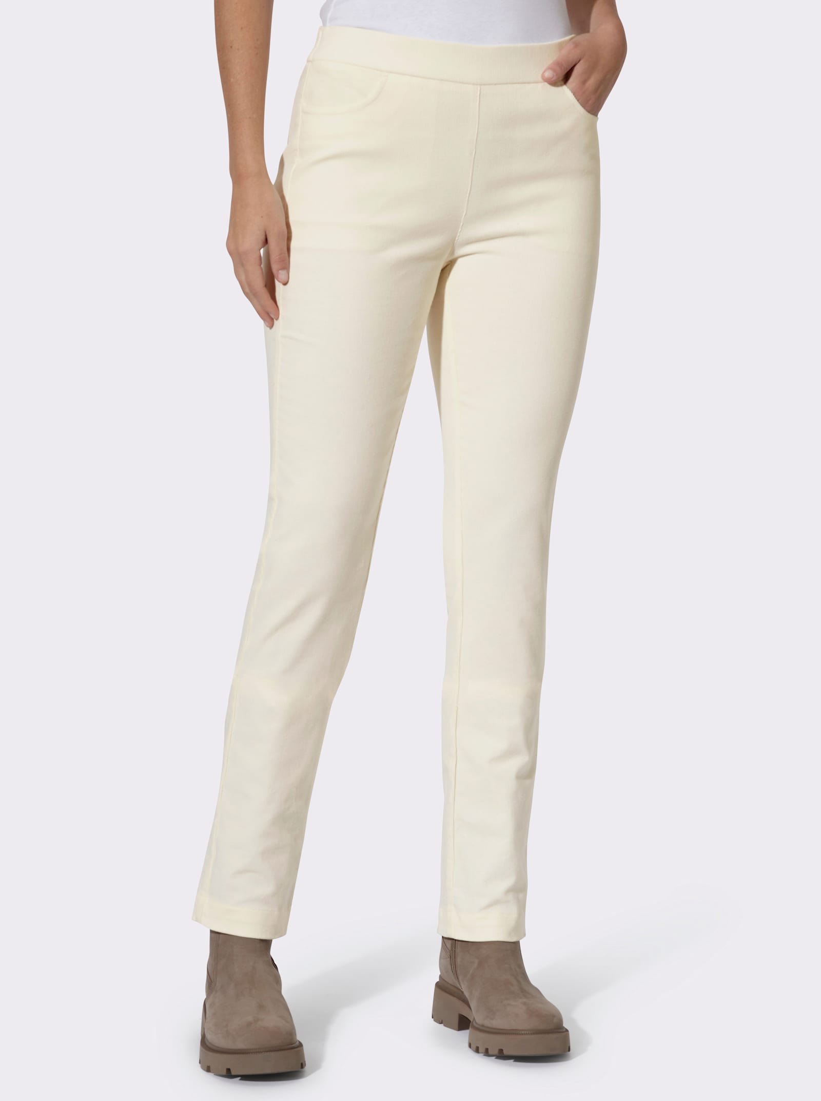 heine Cordhose mit Schlupfbund - champagner
