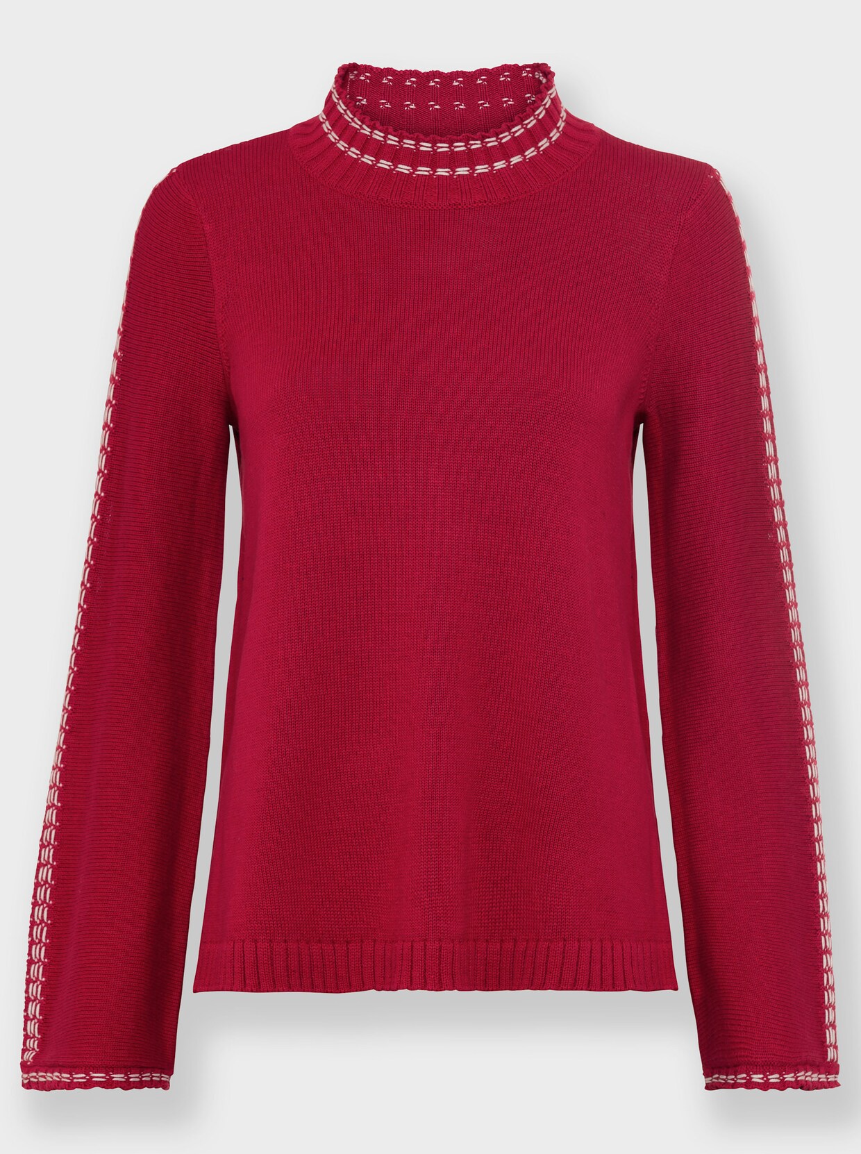 heine Trui met opstaande kraag - rood