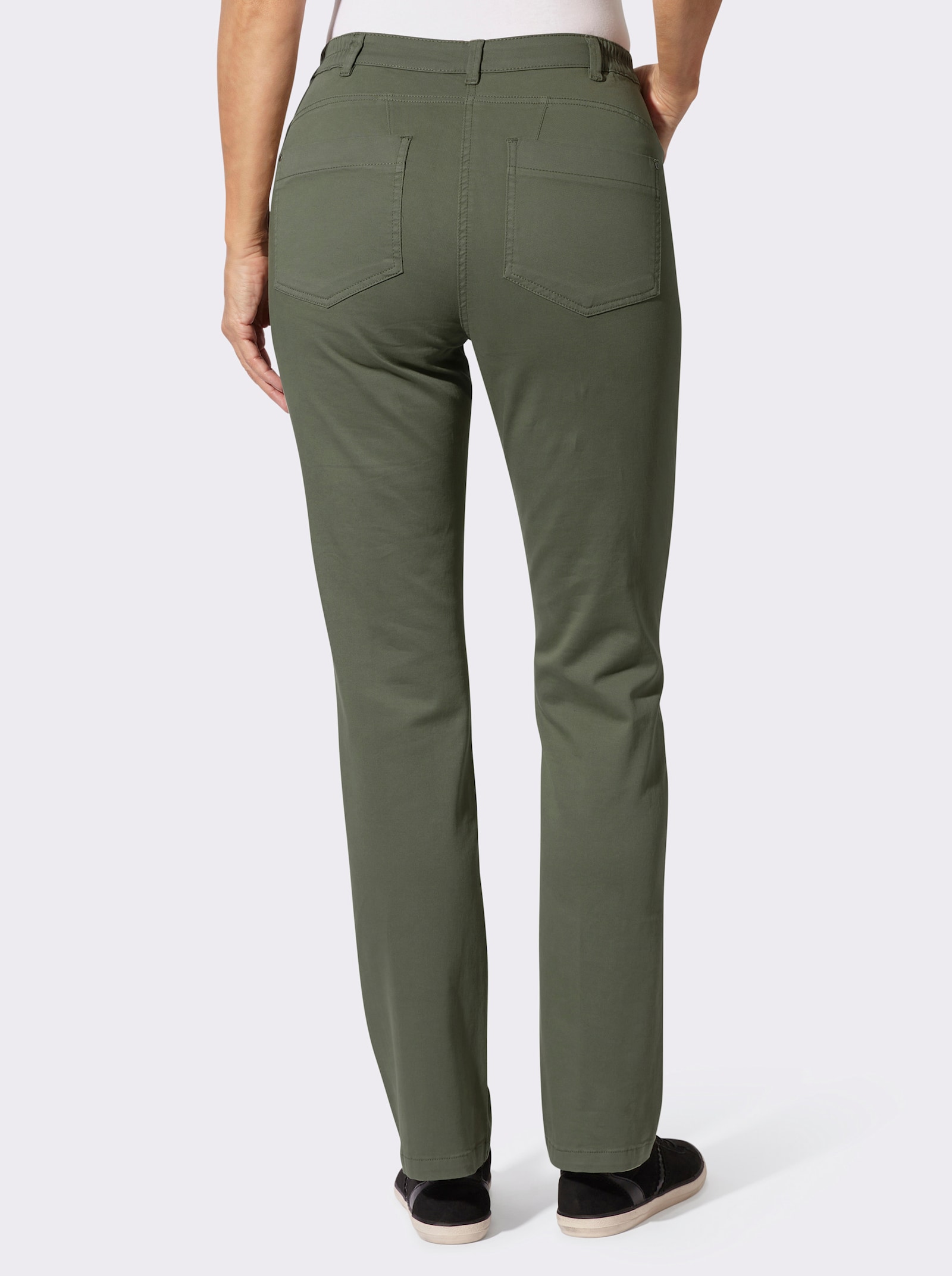 Jeans mit seitlichem Dehnbund - khaki