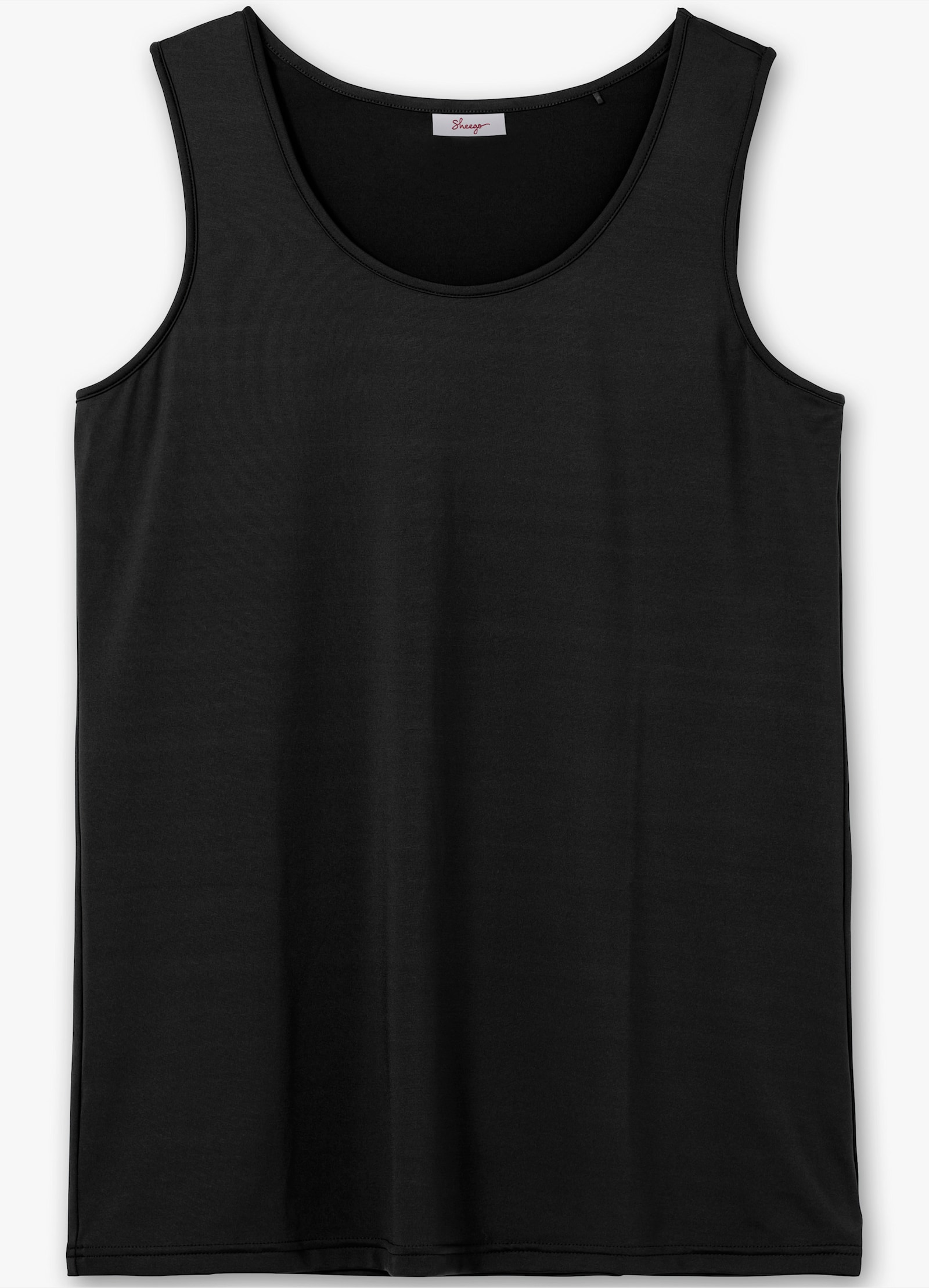 sheego Sporttop in smal model - zwart