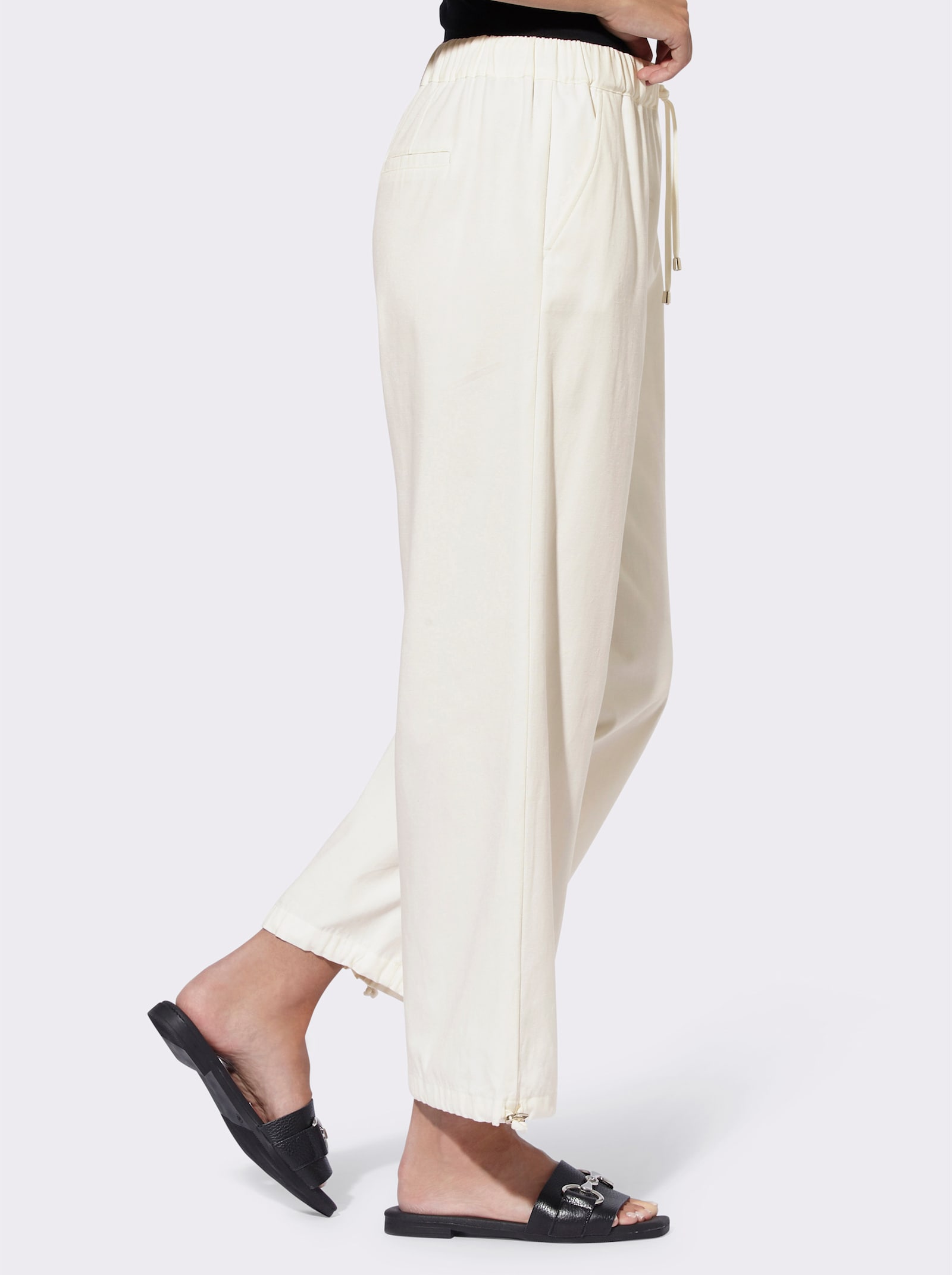 heine Schlupfhose mit Tunnelzug am Bein - ecru