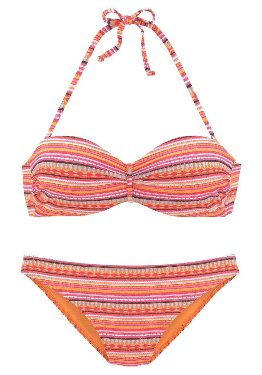 bandeau bikini gestreift