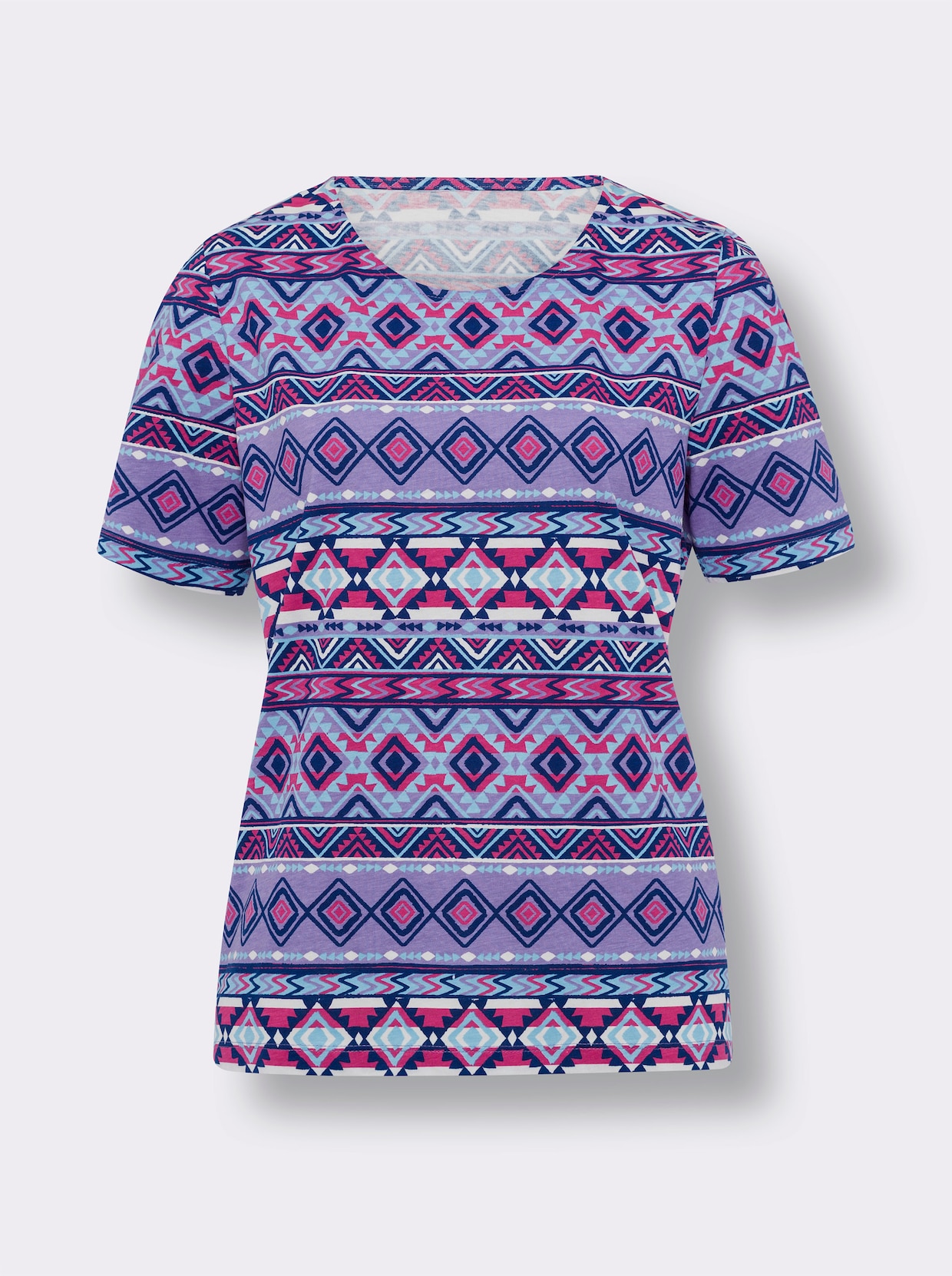 Shirt met korte mouwen - aqua/fuchsia bedrukt