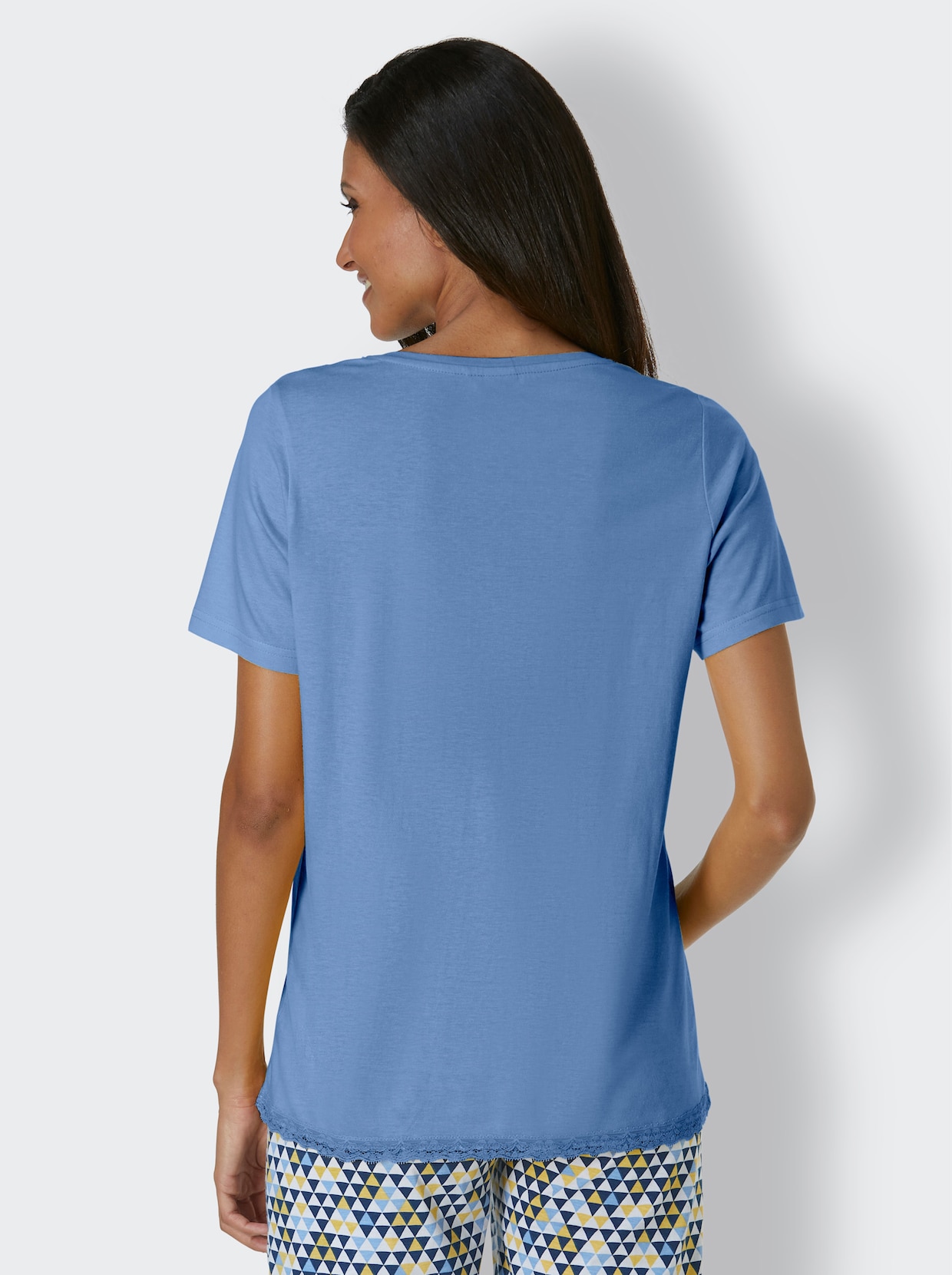 wäschepur Schlafanzug-Shirt - himmelblau