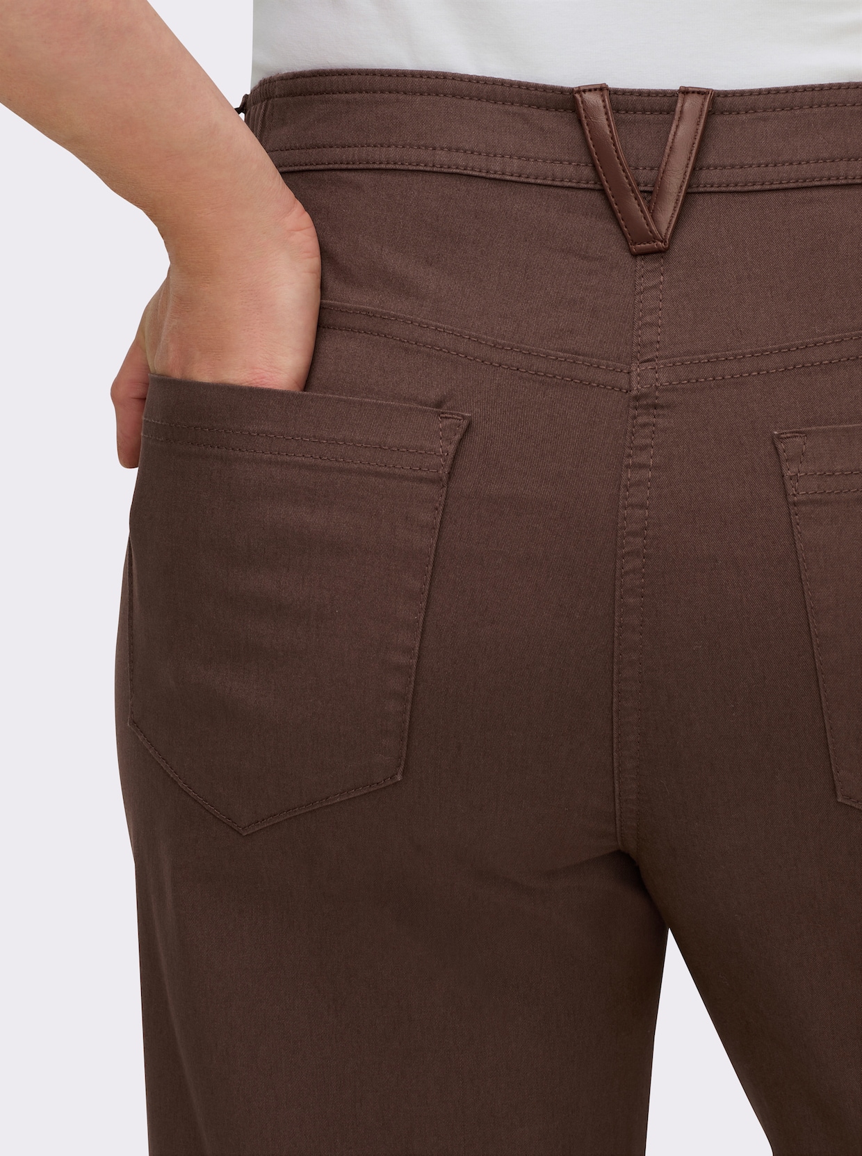 sheego 5-Pocket-Hose - schoko