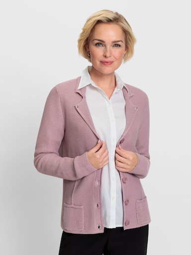 Strickjacke mit Nietenverzierung - mauve