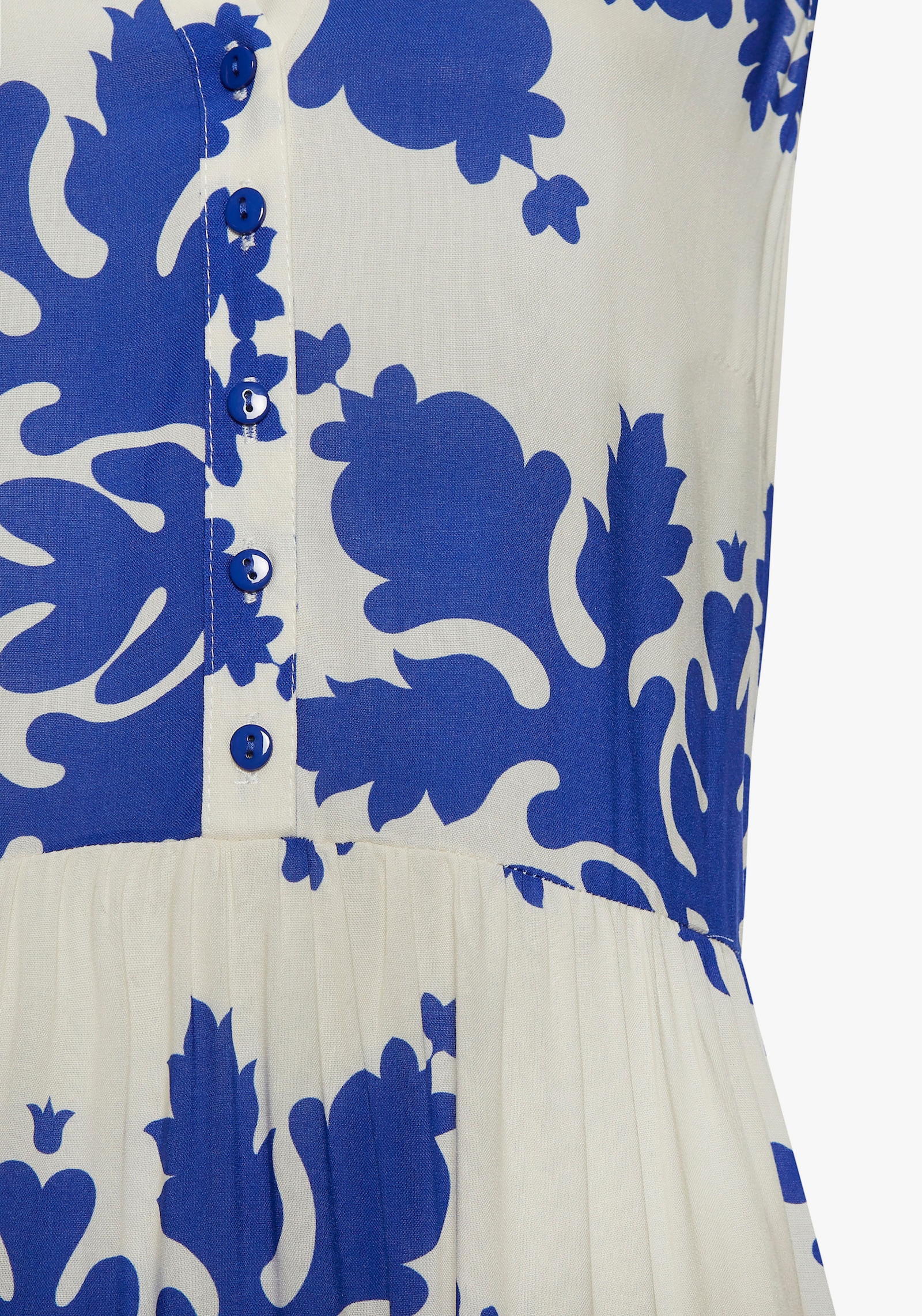 Vivance Maxikleid - creme-blau bedruckt