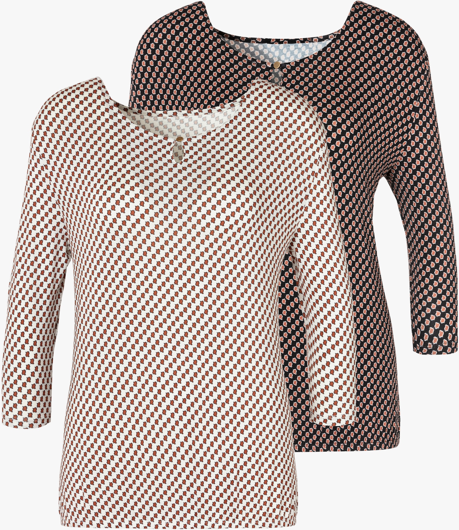 Vivance T-shirt à col rond - blanc, noir