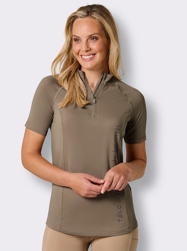 Fahrradshirt mit Reißverschluss - schlamm