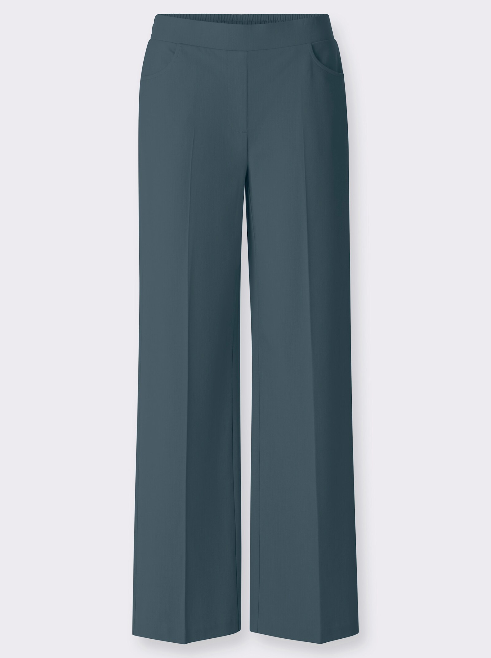 heine Hosen mit Bügelfalte - petrol-meliert