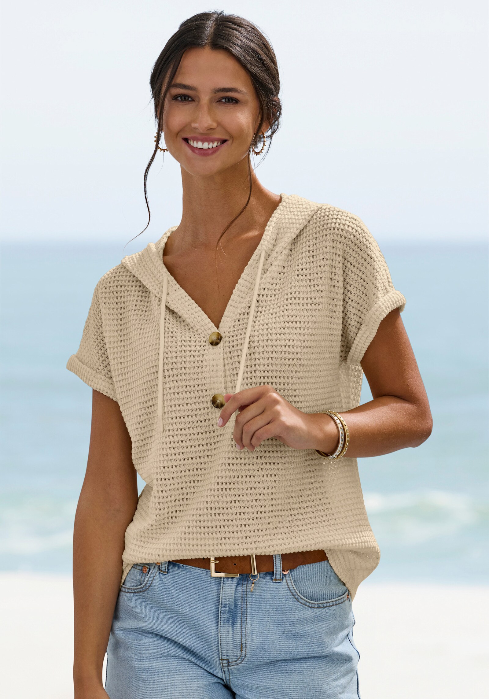 LASCANA Strandshirt - gelb