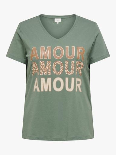 ONLY CARMAKOMA T-Shirt - laurel wreath print:amour