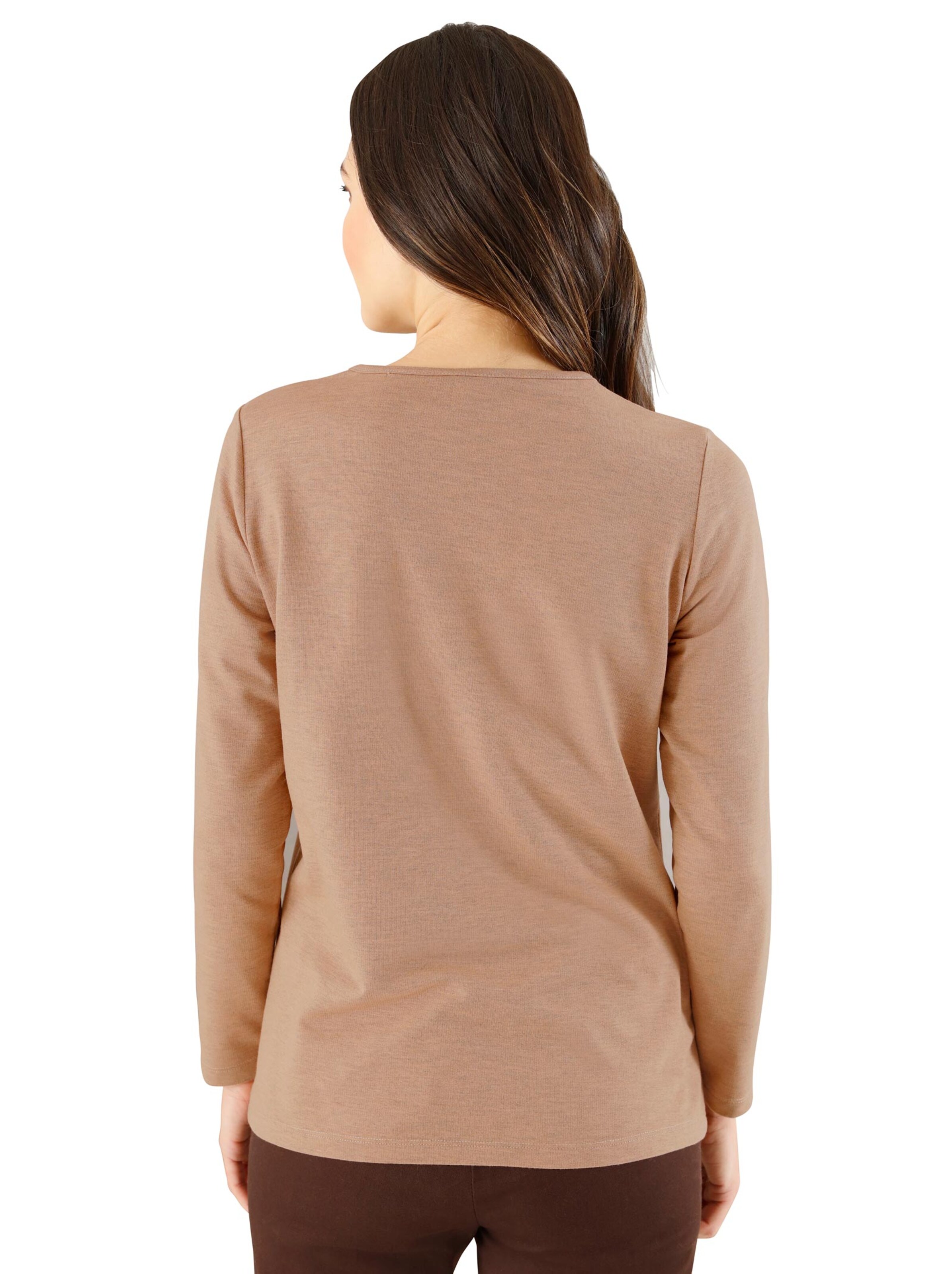 Shirt - braun-meliert