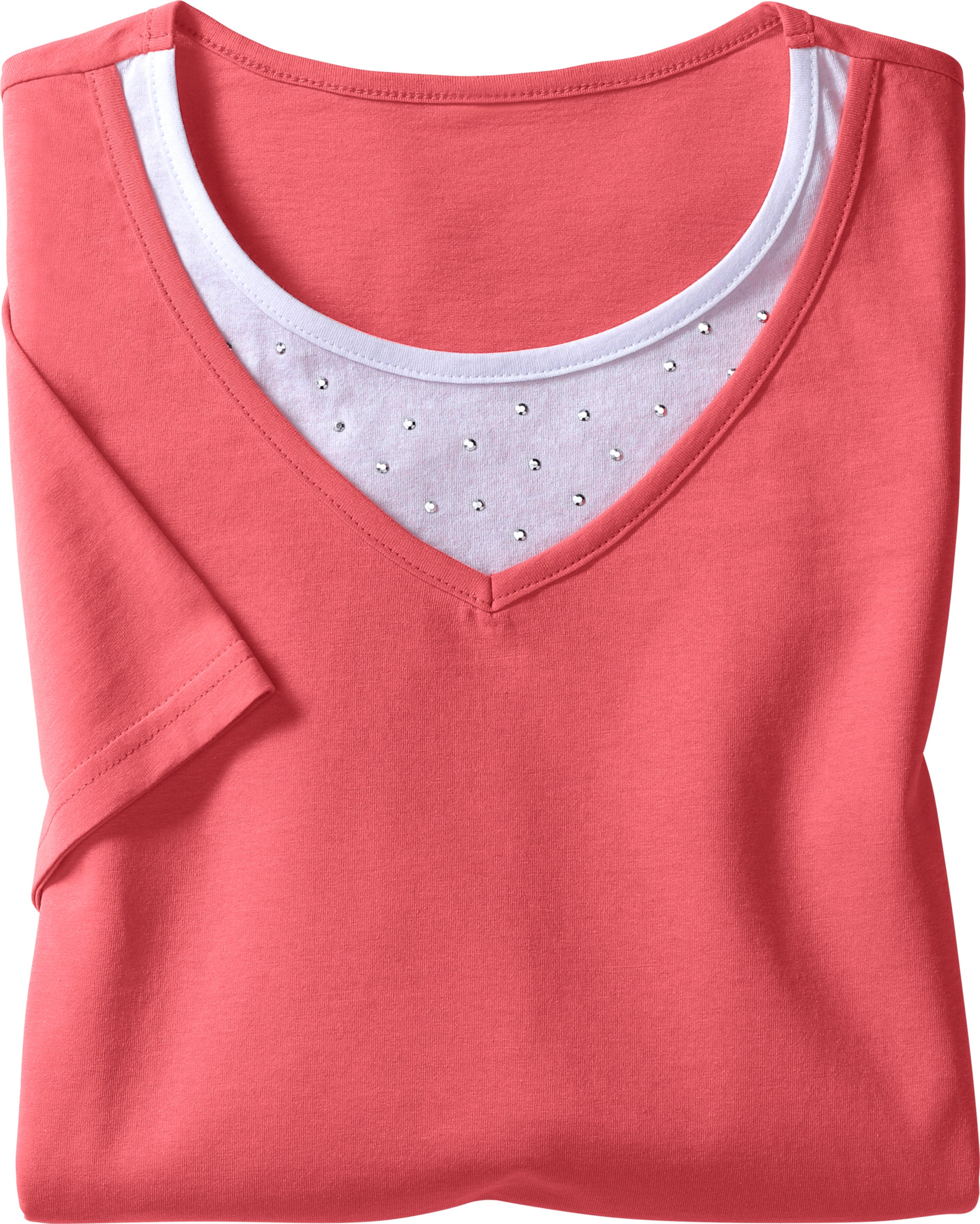 Classic Basics Shirt met korte mouwen 2-in-1-Shirt (1-delig)