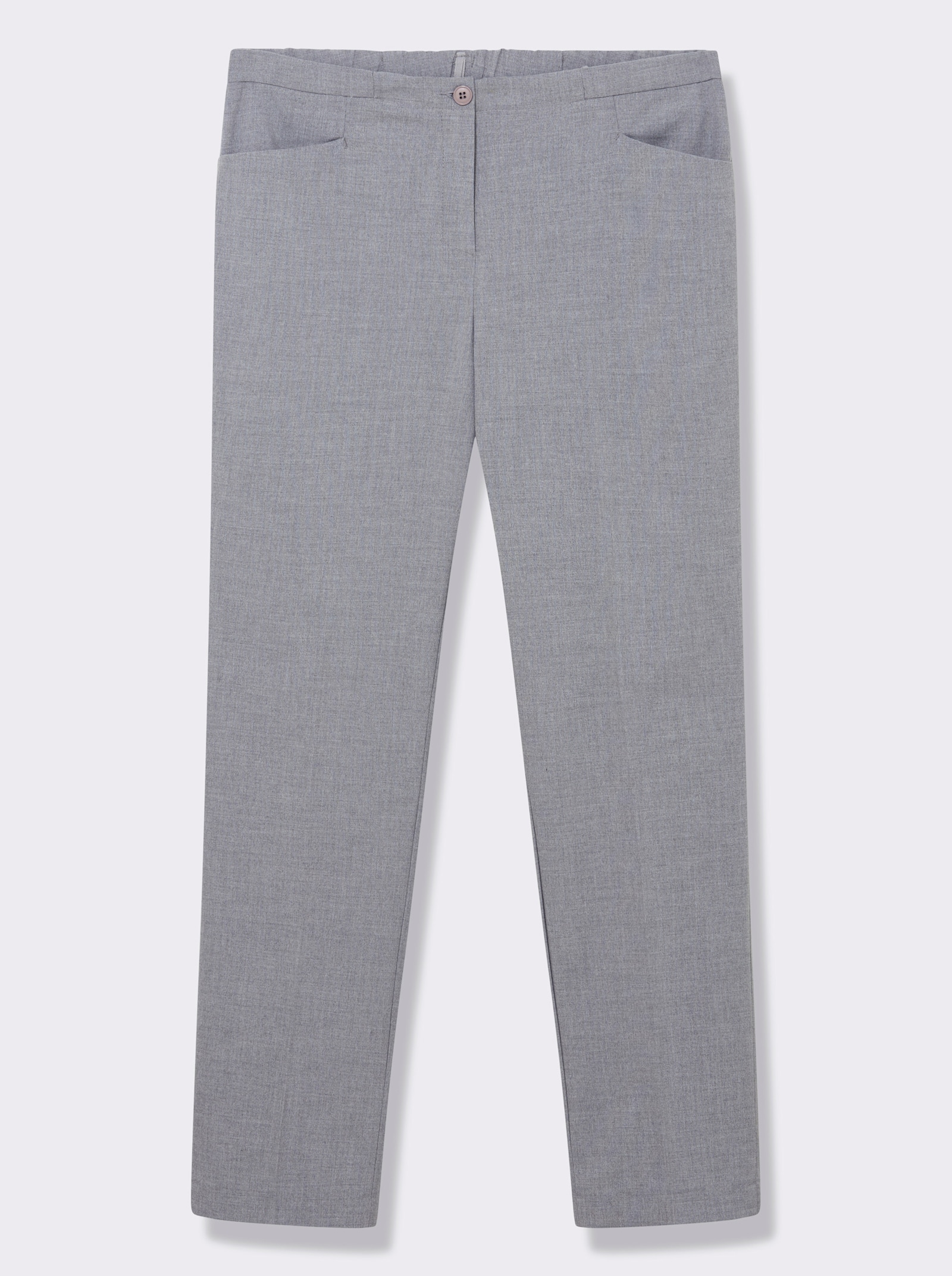 Come on Bügelfaltenhose in Bauch-weg-Form - silbergrau-meliert
