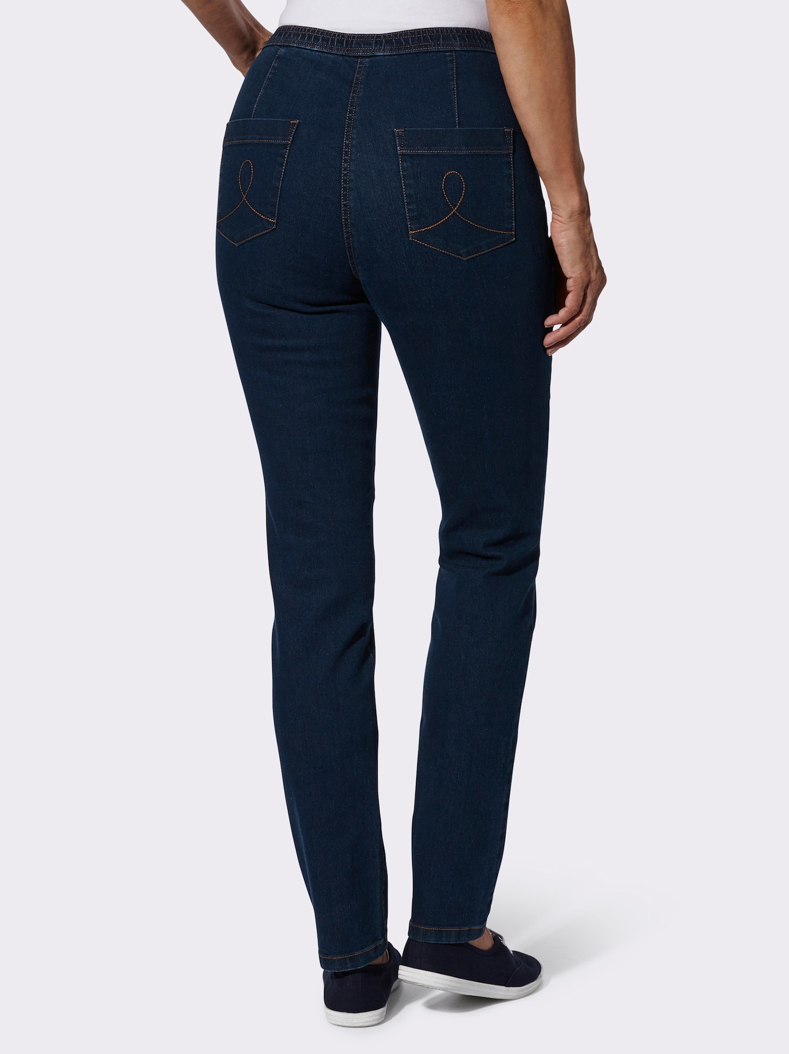 Comfortjeans in nauw model - dark-blue