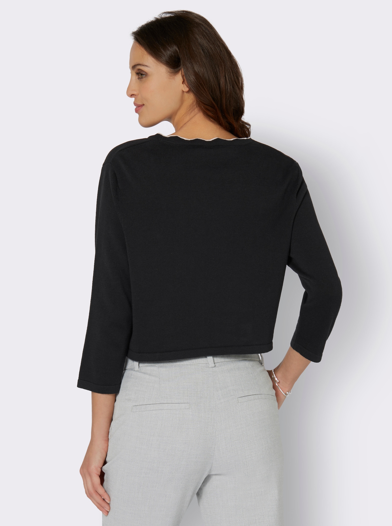 Bolero in Feinstrick-Qualität - schwarz