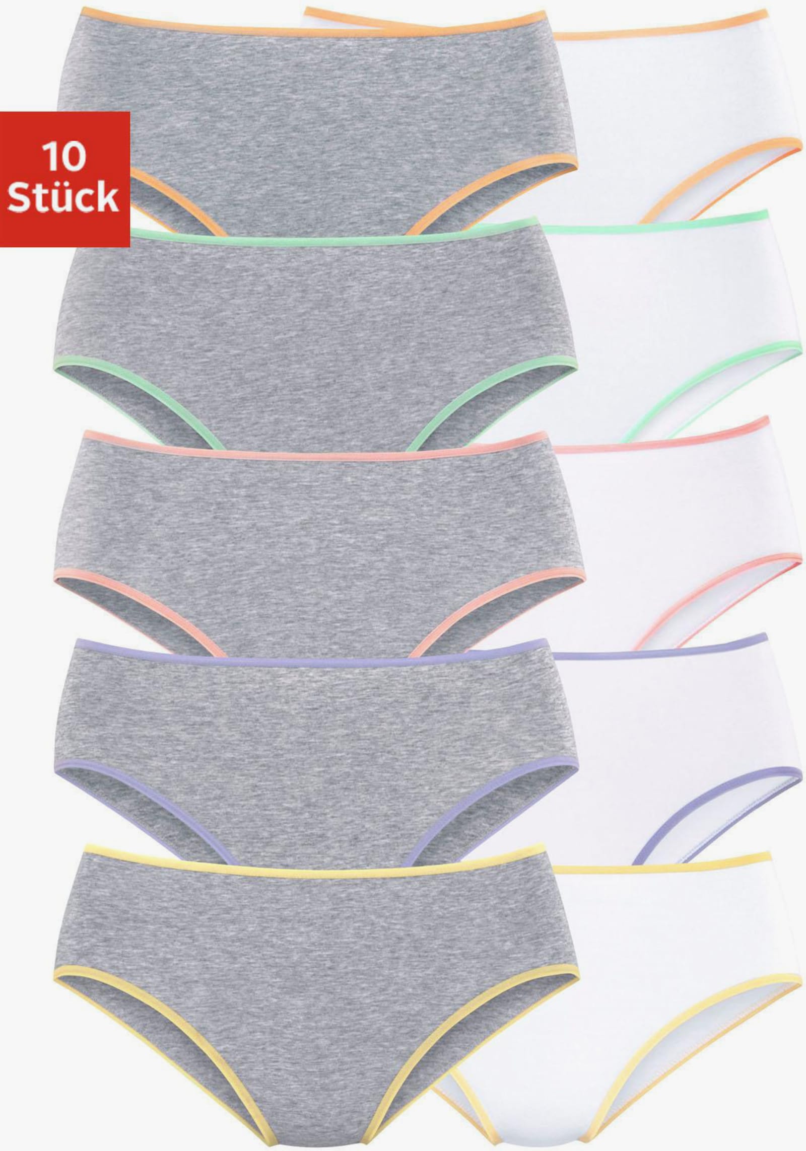 petite fleur Jazz-pants slips - grijs gemêleerd, wit