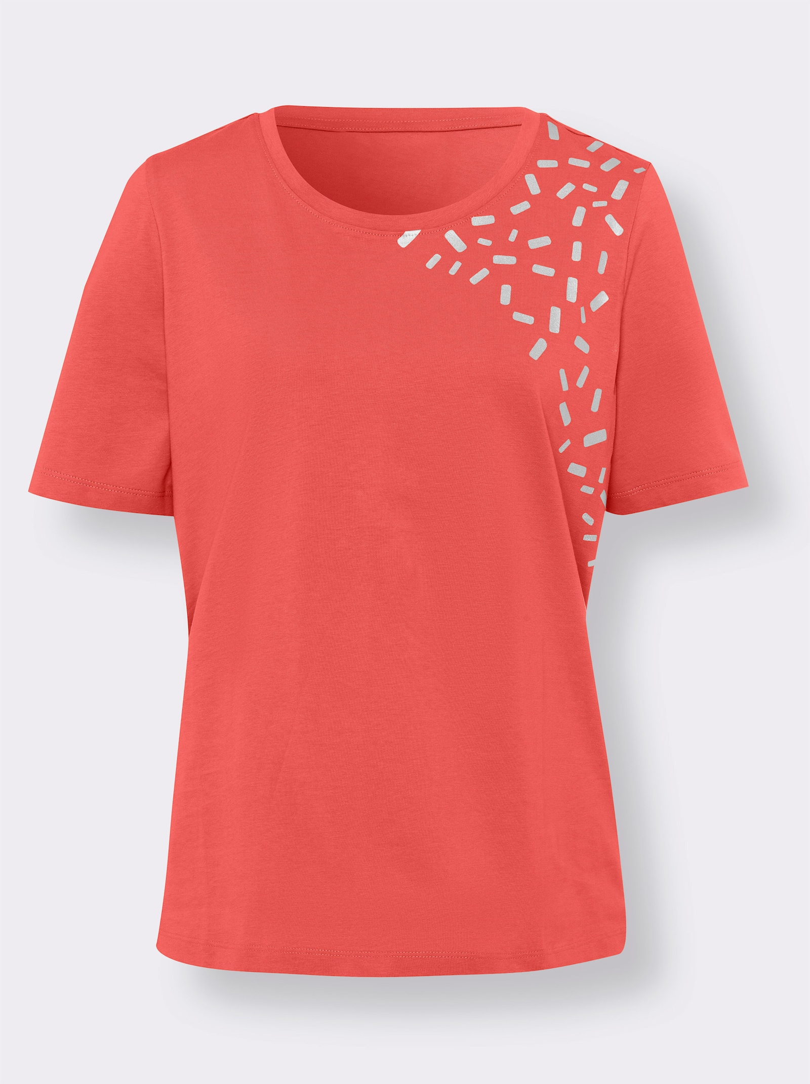 Freizeitshirt mit Glanz-Druck - hummer